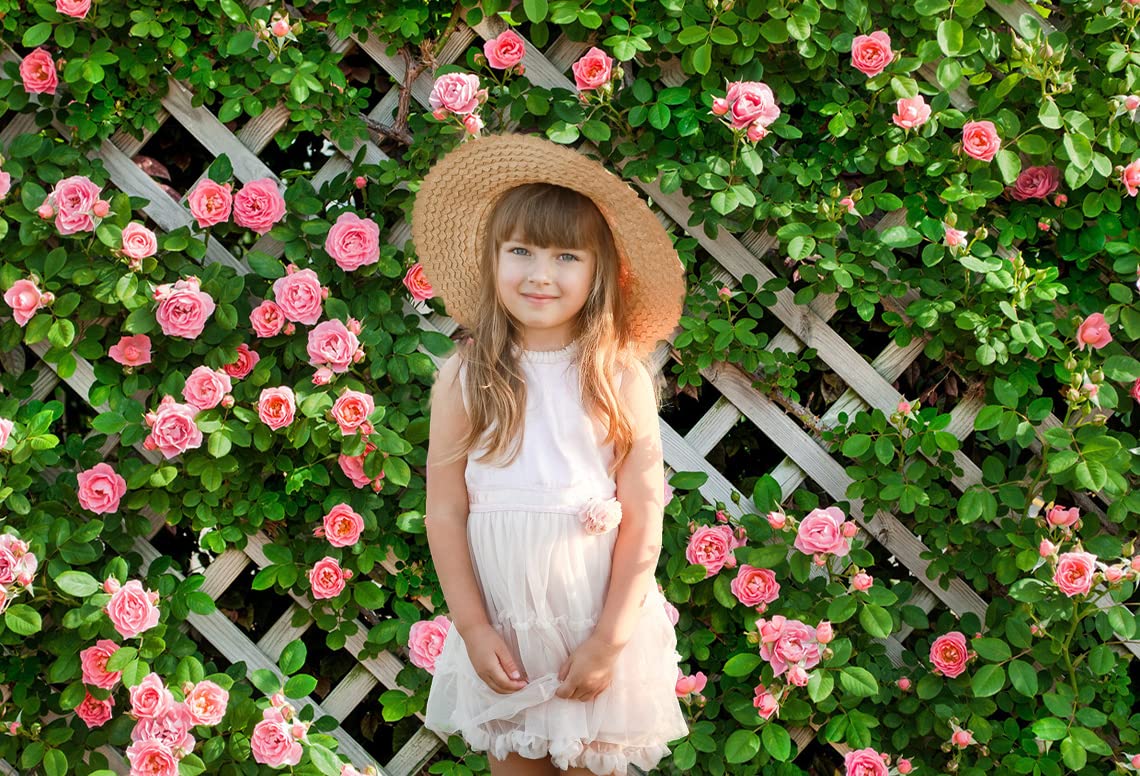 AIIKES 6x4FT Floral Photography Backdrop - Spring Flowers & Green Leaves Background for Wedding, Bridal, Baby Shower, Birthday Photo Booth & Studio Props (11-453) | Perfect for Indoor/Outdoor Events, Social Media Content & Professional Photography