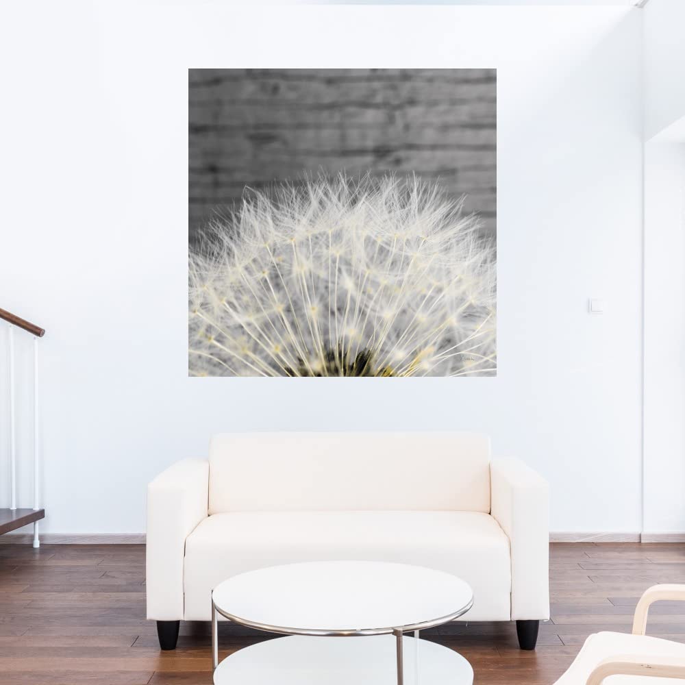 Delicate Dandelion Fine Art Canvas Wall Decor - 32x32 Inch Hand-Painted Ready-to-Hang Painting for Living Room, Bedroom, Office - Perfect for Home Decor, Housewarming Gifts & Interior Design
