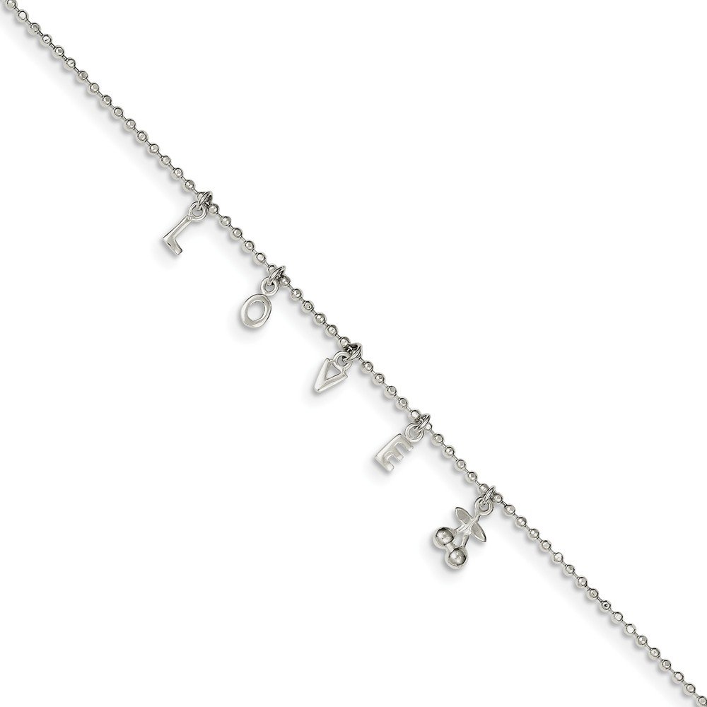 10K Solid 925 Sterling Silver Adjustable 10-11 Inch Anklet Bracelet - Perfect for Beach, Summer Outfits & Boho Fashion