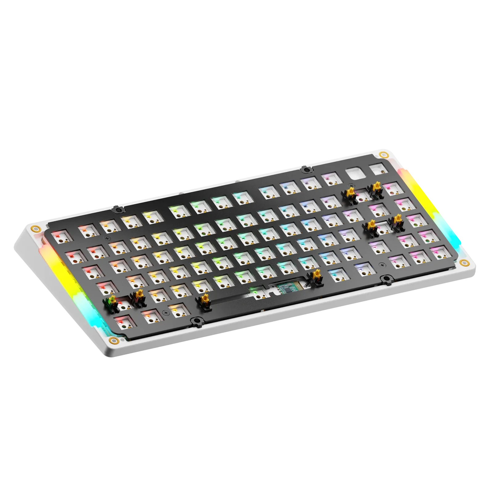 GMMK 3 75% Mechanical Keyboard Bottom Case - Matte White Metal Base Plate | Perfect for Gaming, Typing & Office Work