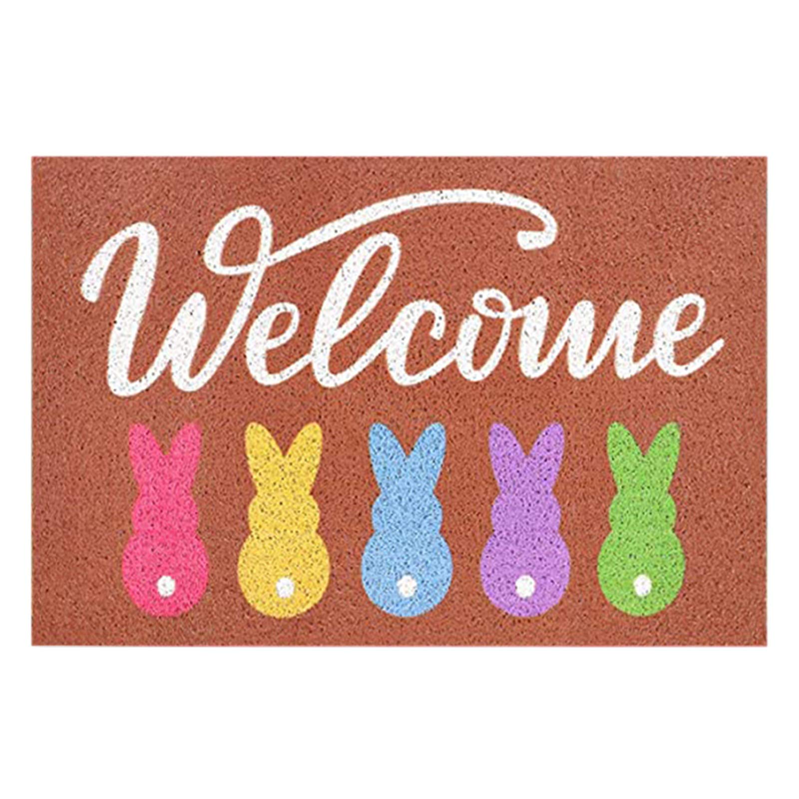 Funny Easter Doormat - Indoor/Outdoor Anti-Slip Welcome Mat for Home Decor - Perfect for Front Door, Patio, and Holiday Decorations