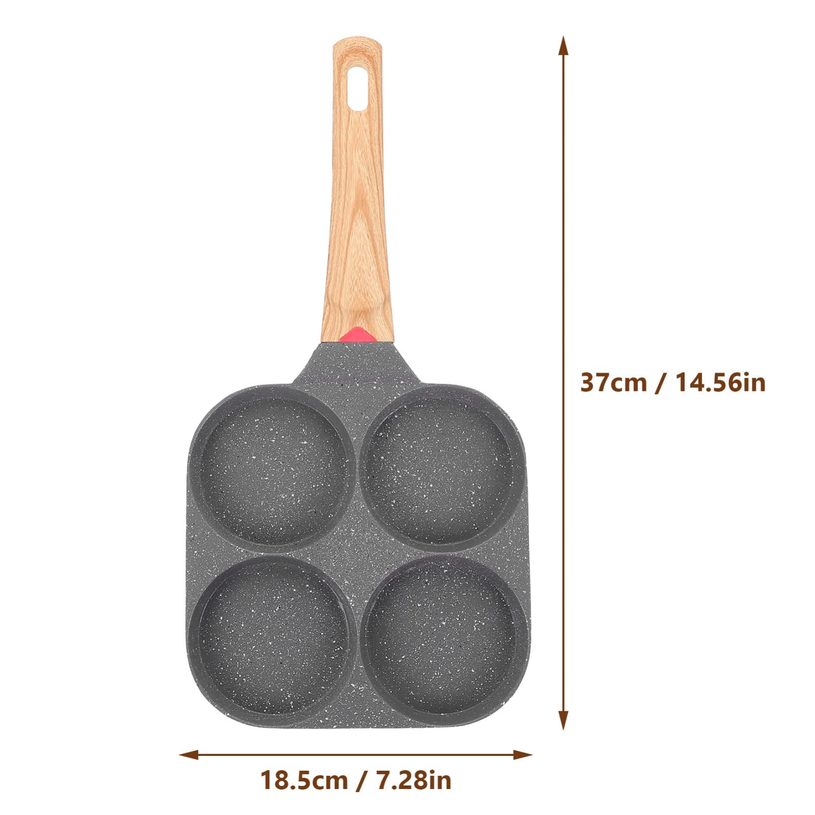 **Beavorty 4-Hole Nonstick Burger Pan - Divided Grill & Muffin Pan for Eggs, Breakfast Skillet, Poached Eggs Maker - Perfect for Burgers, Sandwiches & Healthy Cooking (Water-Based Coating)**