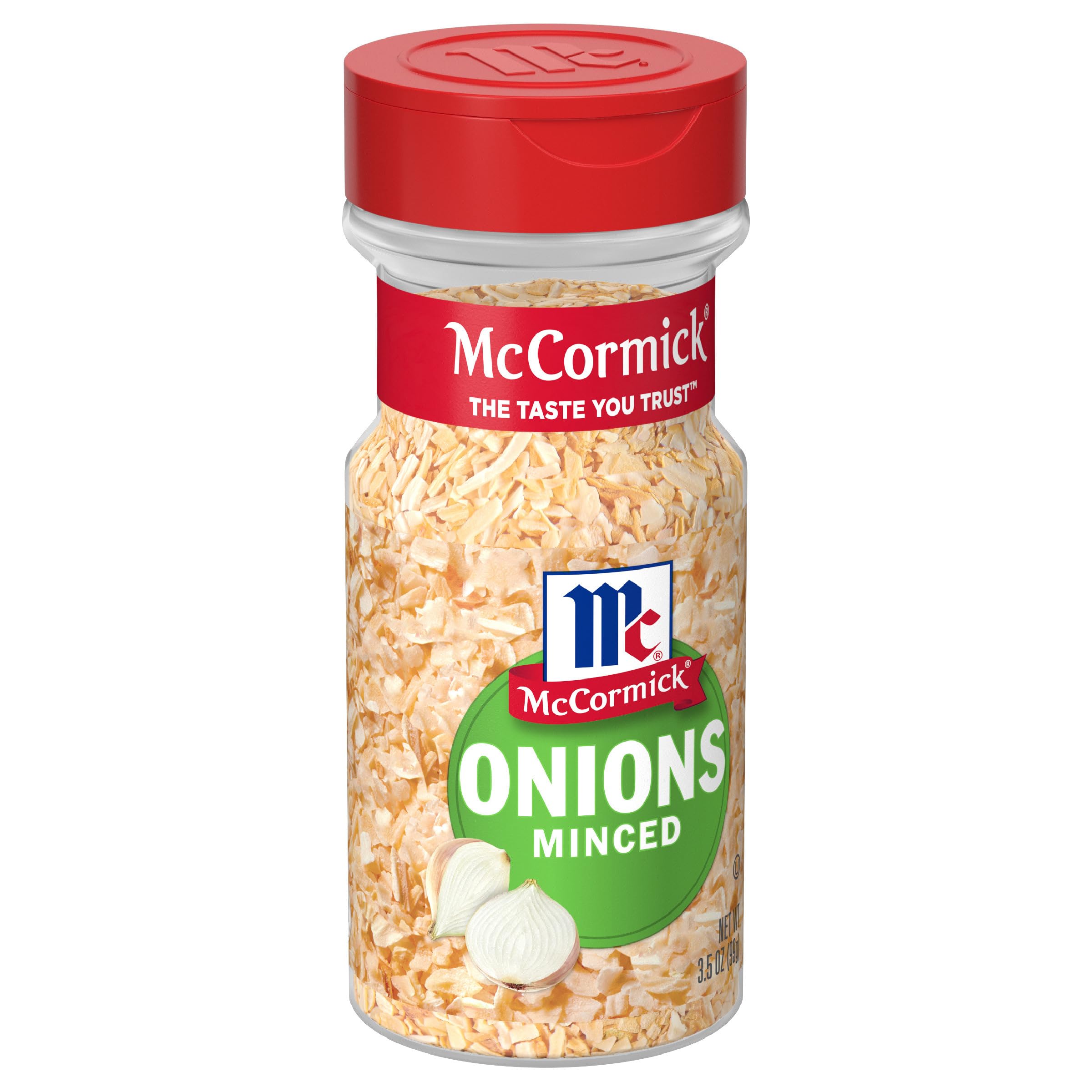 McCormick Minced Onions 3.5 oz | Dried Chopped Onions for Cooking | Perfect for Soups, Salads, and Seasoning Dishes