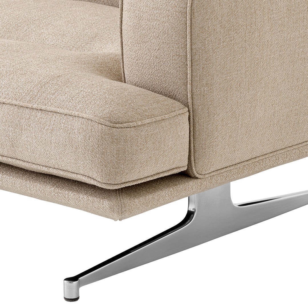 Inland AV42 Chaise Longue Sofa - Modern Lounge Chair for Living Room, Bedroom & Patio - Comfortable Reclining Sectional with Pillows - Perfect for Relaxing, Reading & Napping