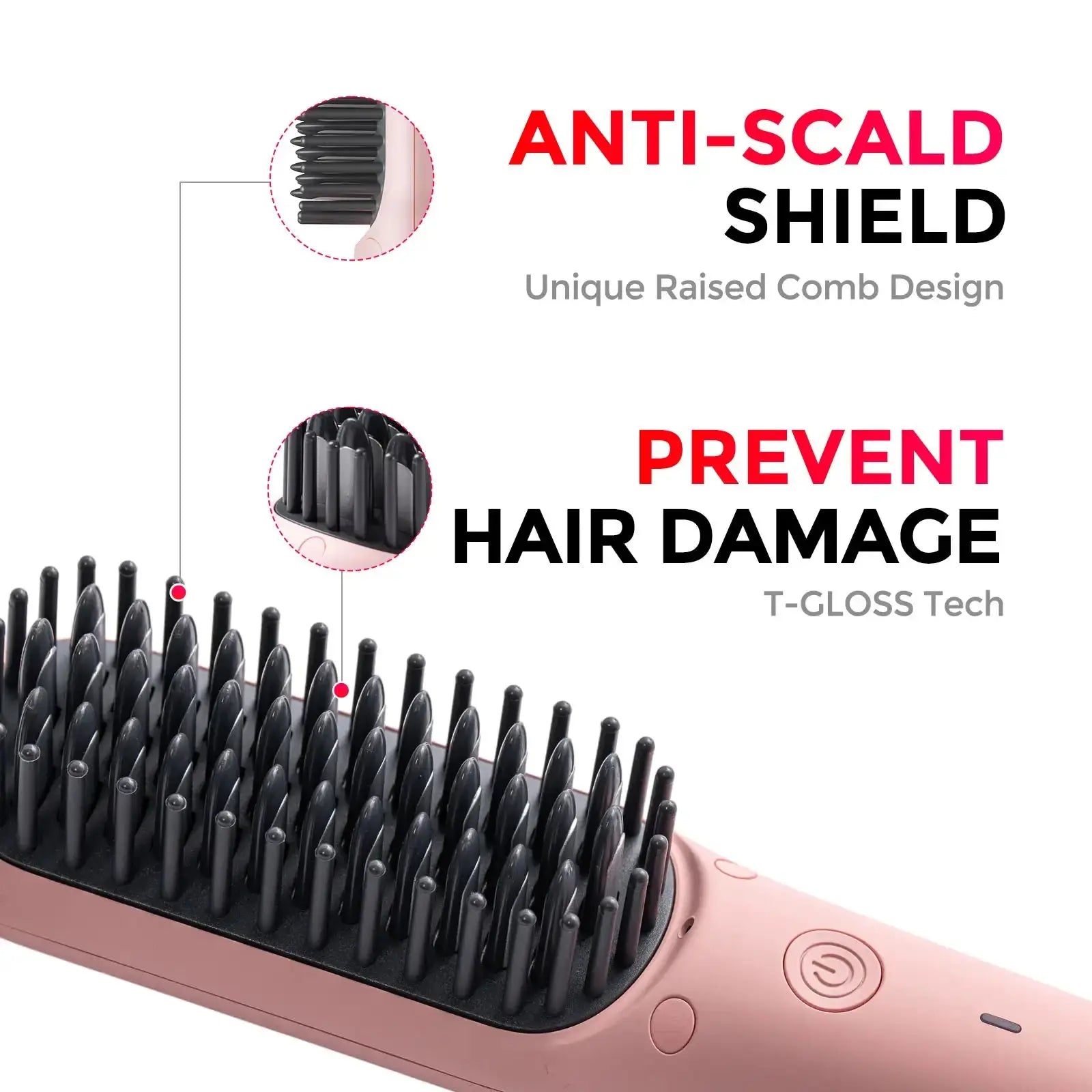 TYMO iONIC Mini Pink Hair Straightener - Compact & Travel-Friendly Flat Iron for Smooth, Shiny Hair - Perfect for Home, Salon & On-the-Go Styling