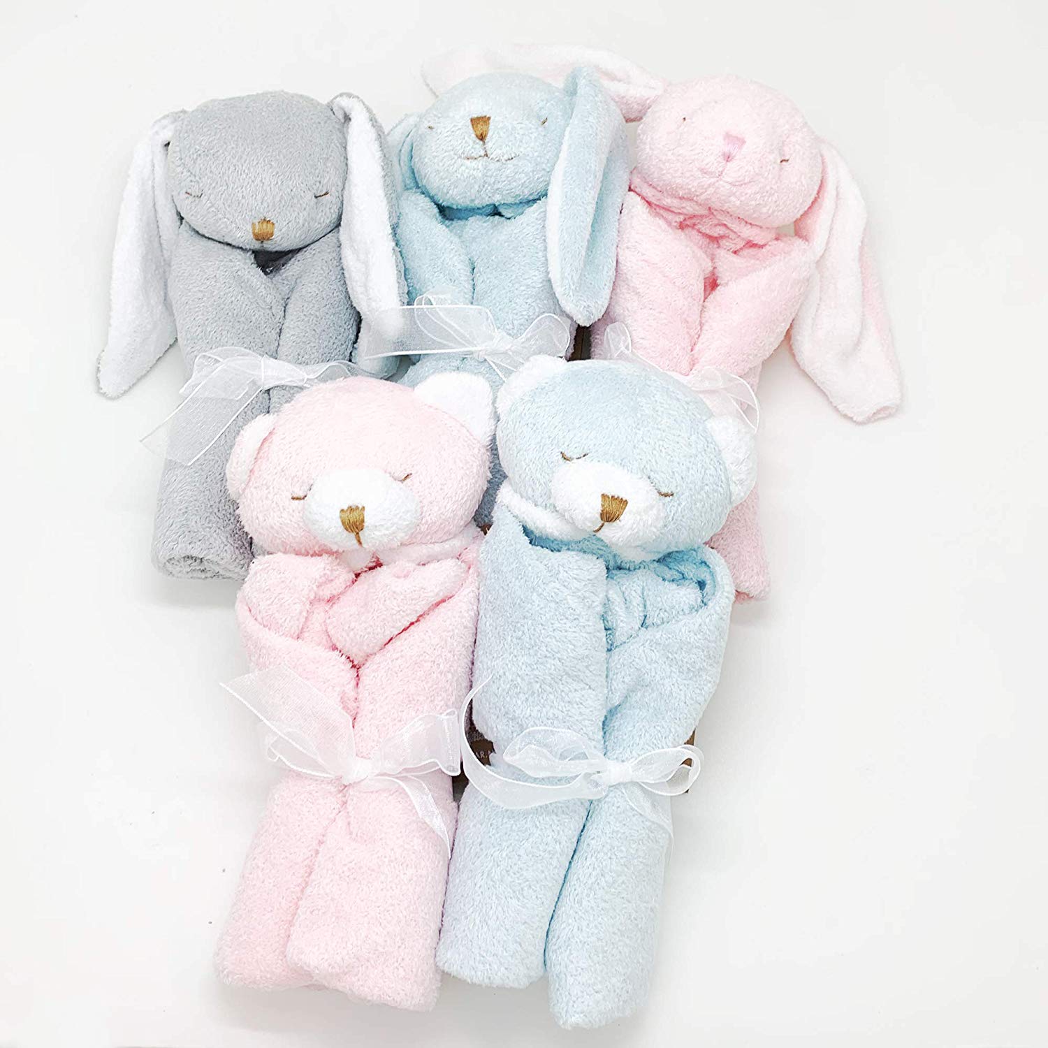 Angel Dear Pink Bear Blanket - Soft Plush Baby Security Blanket for Comfort & Sleep - Perfect for Nursery, Travel, and Cuddling