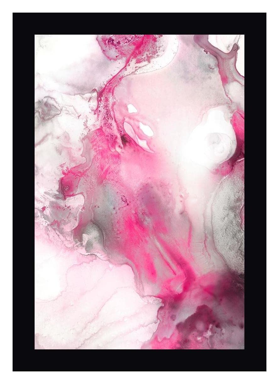 PI Studio Mint Bubbles IV Blush Version - 15x20 Inch Framed Canvas Wall Art with Black Frame - Ready to Hang - Perfect for Living Room, Bedroom & Office Decor