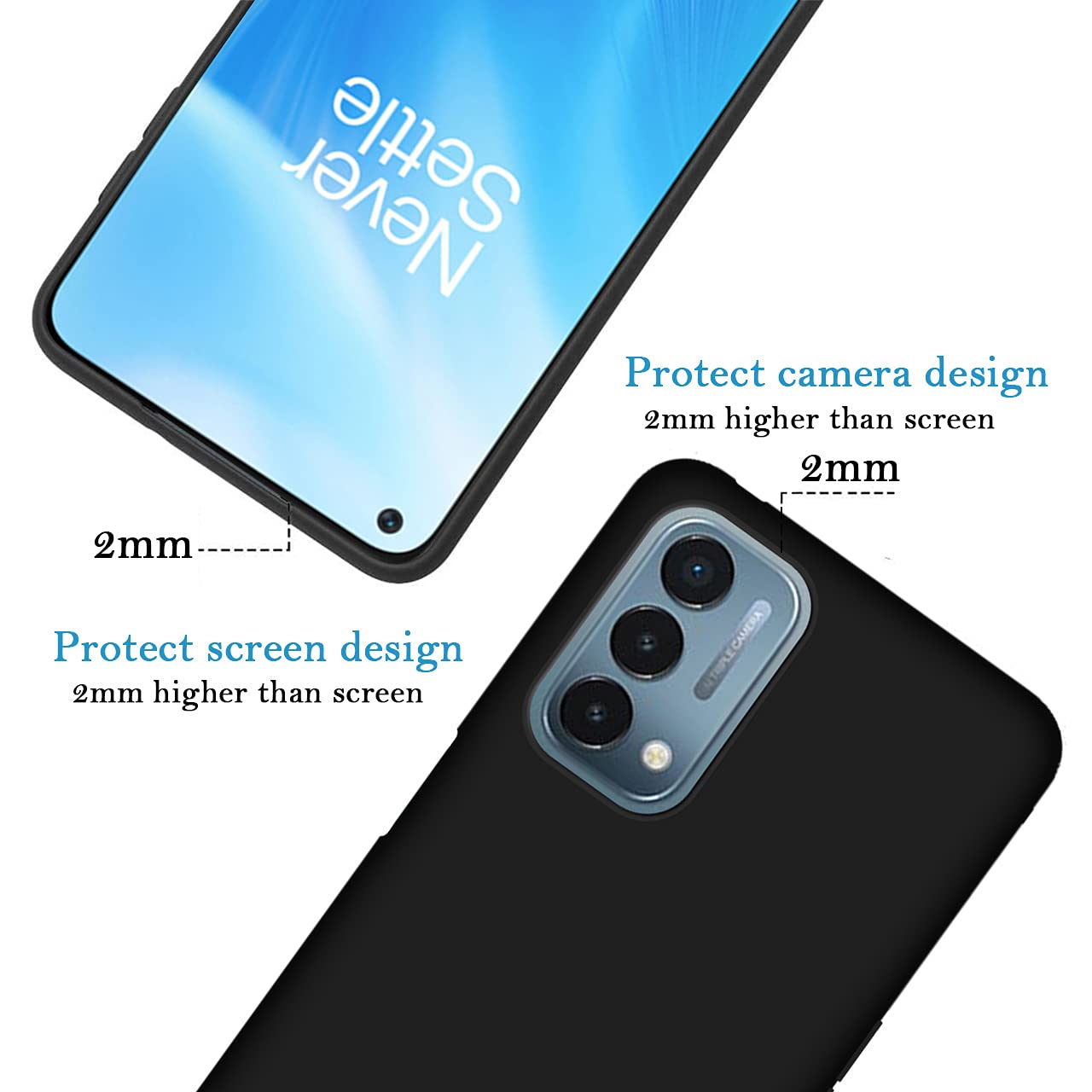 Custom OnePlus Nord N200 5G Phone Case - Personalized Photo & Text Name Design - Anti-Scratch Soft TPU Protective Cover (Black) - Perfect for Daily Use, Travel & Gifts