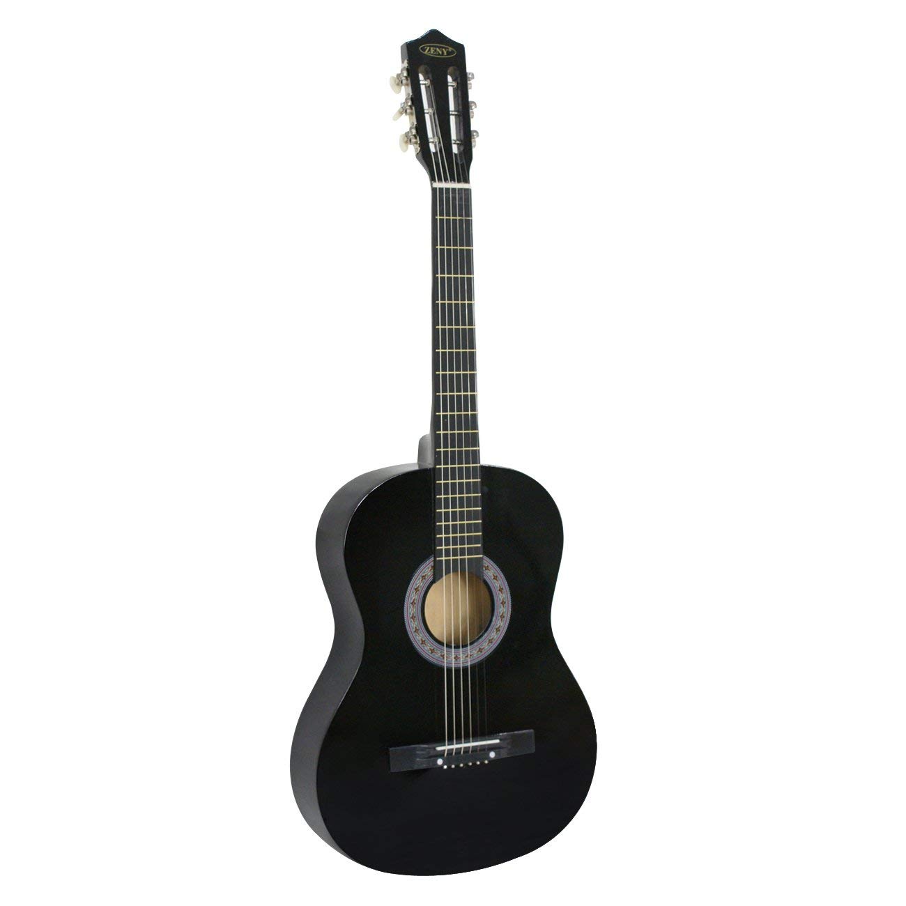 Smartxchoices 38 Inch Acoustic Guitar Bundle for Beginners - 6 String Right-Handed Guitar with Gig Bag, Strap, Pitch Pipe, Extra Strings & Picks - Ideal for Kids, Students, Youths & Adults (Black) | Perfect for Home Practice, Music Lessons & Outdoor Performances