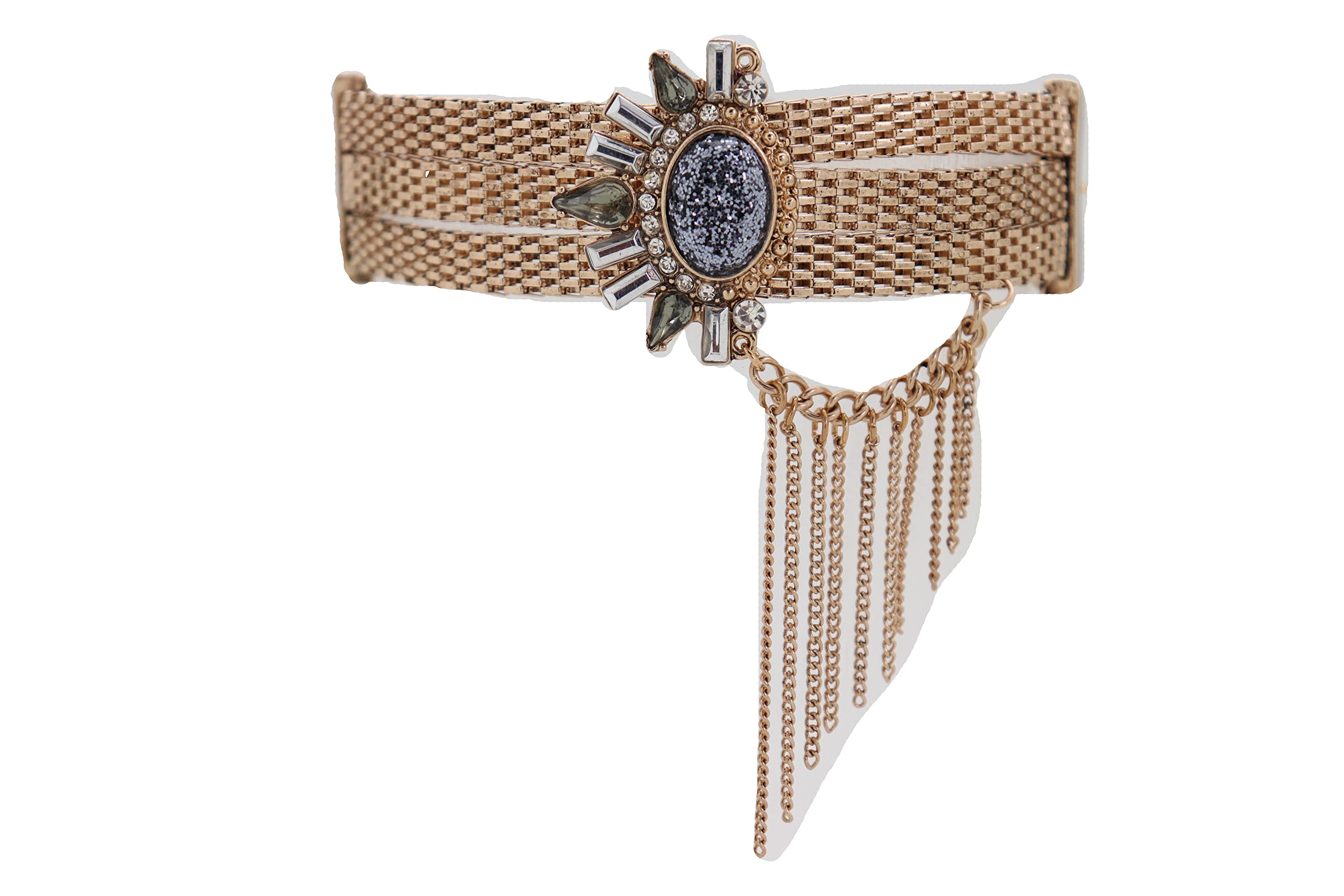 Women's Western Boot Chain Bracelet - Gold Bling Mesh Metal Sunflower Shoe Charm Anklet with Tassel for Cowgirl Fashion & Boho Style Accessories | Perfect for Country Music Festivals, Rodeo Events & Western Outfits