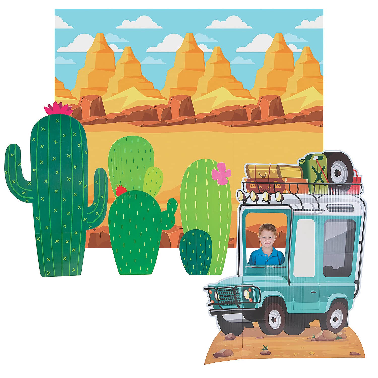 Fun Express Southwest VBS Illustrated Desert Scene Decorating Kit - 6 Piece Party Decor Set for Vacation Bible School, Sunday School & Church Events - Perfect for Classroom Decorations, Bible Study Themes & Religious Celebrations
