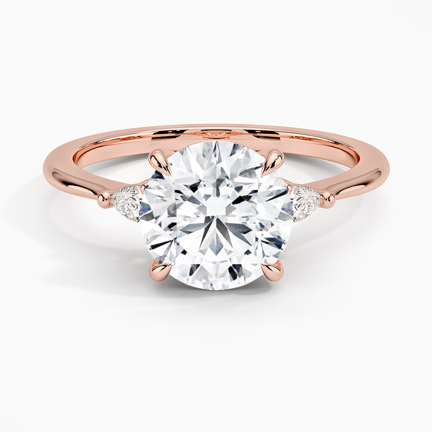 Aria Three Stone Diamond Engagement Ring Setting - 14K White Gold Prong Setting for 1.5ct Diamonds, Perfect for Proposals & Anniversaries