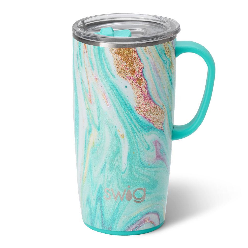 22oz Wanderlust Insulated Travel Mug - Leak Proof Stainless Steel Coffee Tumbler for Hot & Cold Drinks - Perfect for Commuting, Camping & Outdoor Adventures