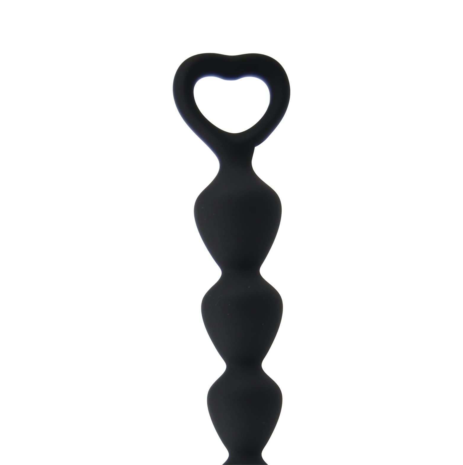 Loving Joy Silicone Anal Beads with Heart-Shaped Handle - Soft & Flexible Adult Sex Toy for Couples & Solo Play - Perfect for Sensual Exploration & Intimate Pleasure