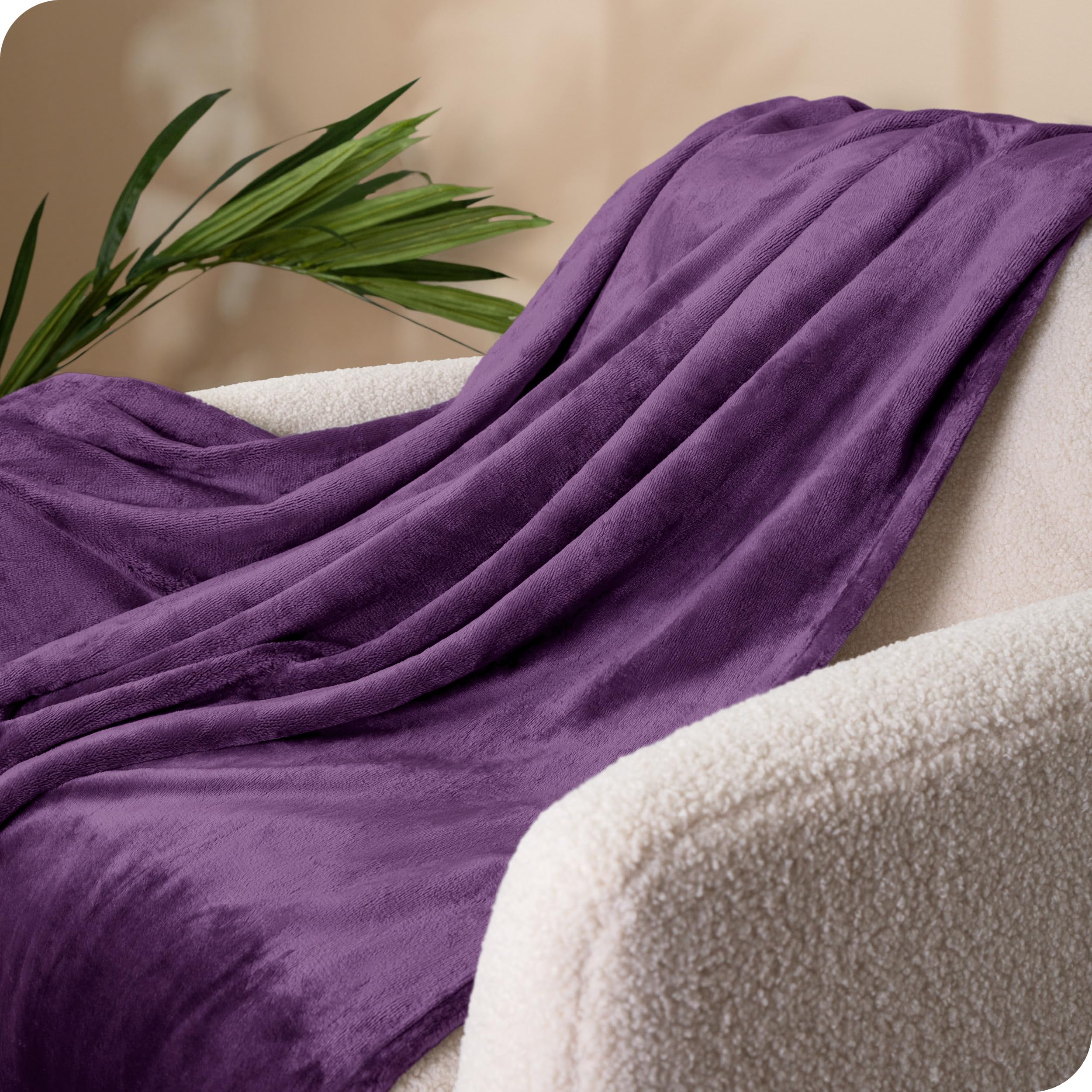 Bare Home Ultra Soft Microplush Fleece Blanket - King Size Plum - Lightweight Warm Throw for Bed, Sofa & Couch - Perfect for Movie Nights, Camping, Travel & Home Decor (King, Plum)