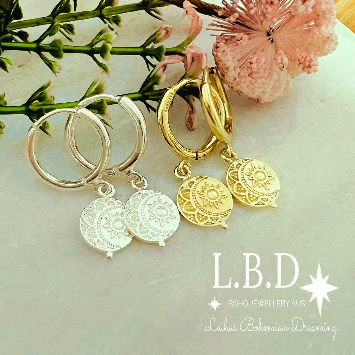 Laihas La Luna Sterling Silver Hoop Earrings for Women - Elegant 925 Silver Hoops - Perfect for Everyday Wear, Parties & Gifts