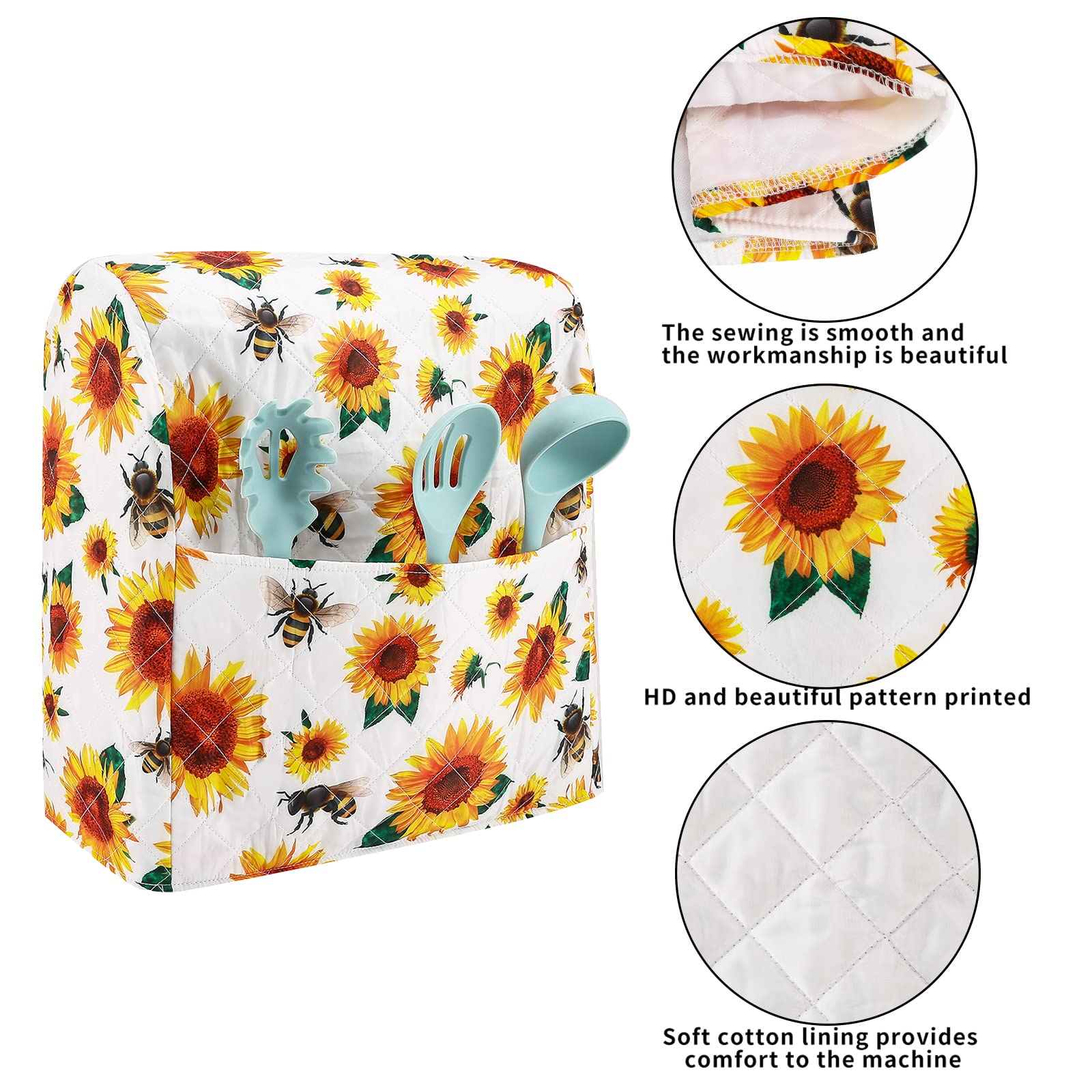 Sunflower Mixer Cover for KitchenAid 5-8Qt - Spring Kitchen Decor