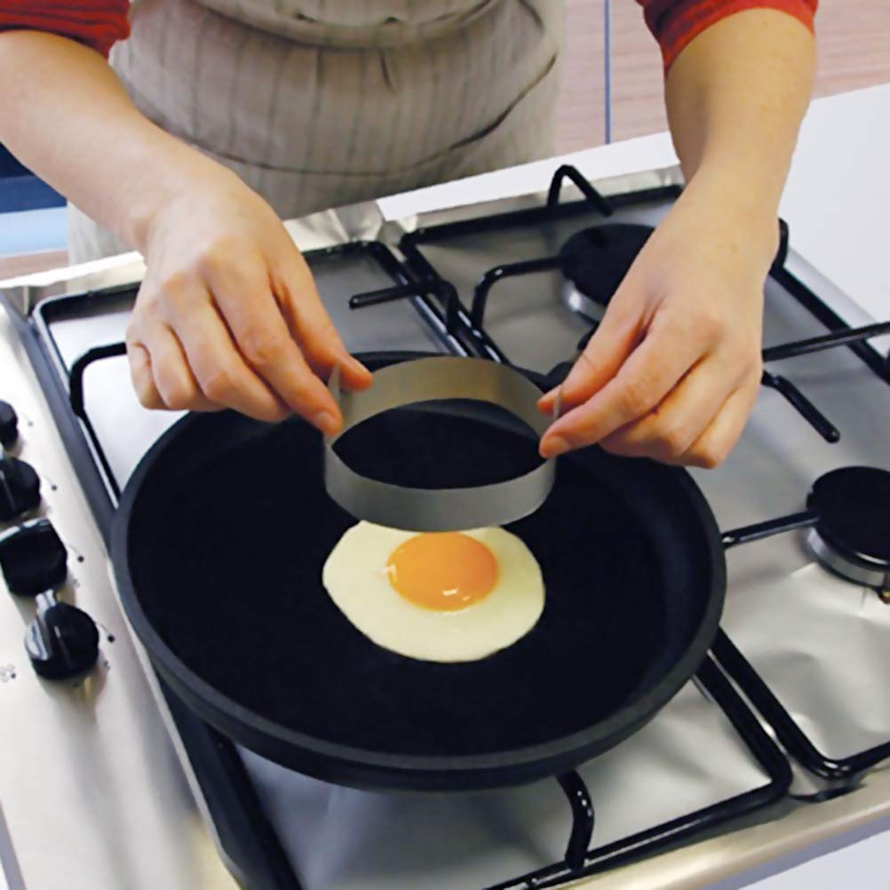 Newooh 2 Pack 24cm Round Teflon Non-Stick High Temperature Resistant Pan Liner Sheets - Perfect for Frying, Baking, BBQ & Cooking - Ideal for Kitchen, Wok & Stovetop Use