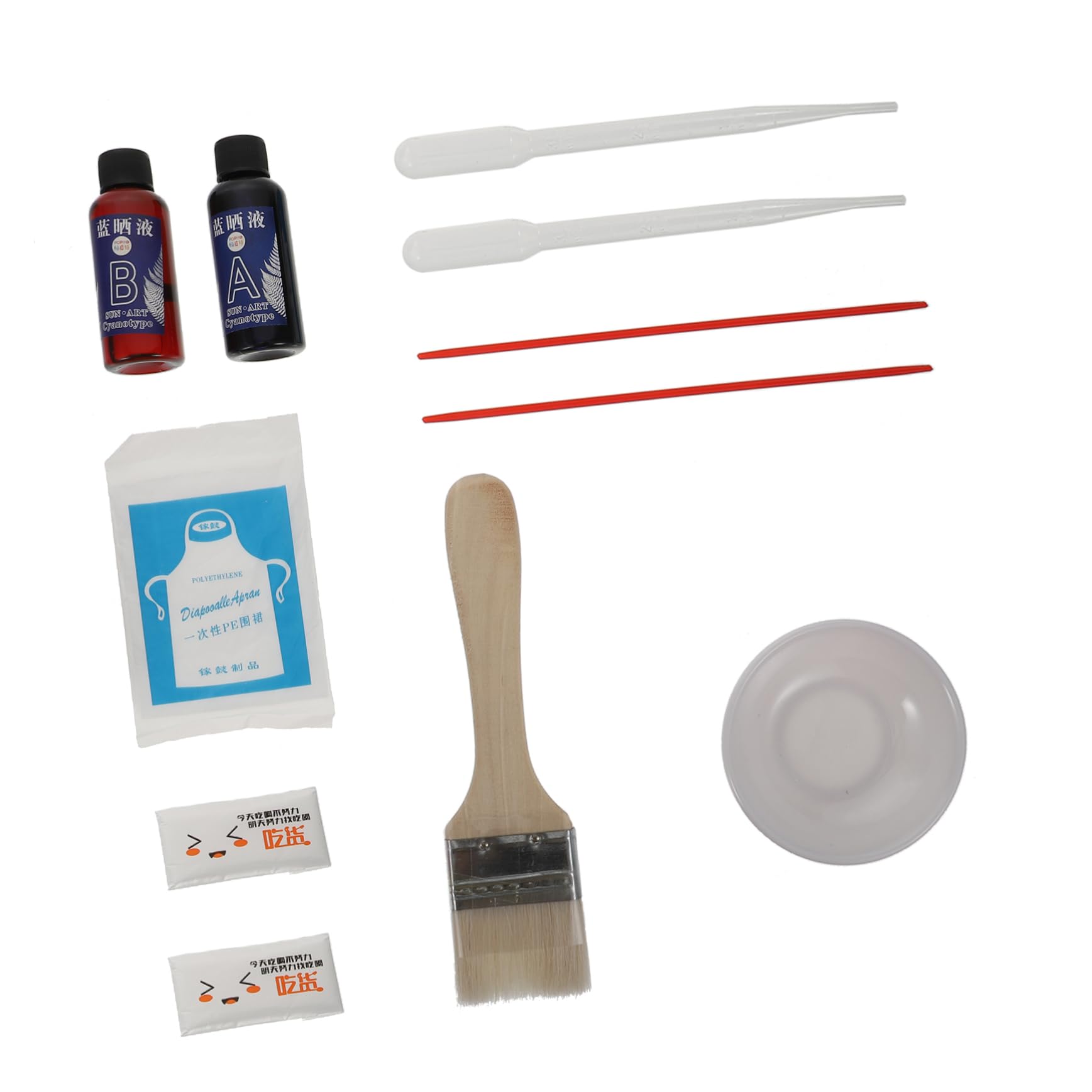 Phenofice 2 Sets Cyanotype Kit - DIY Sun Printing Supplies with Cyanotype Liquid Pigment & Tools for Traditional Blueprint Art, Photography Projects & Home Crafting