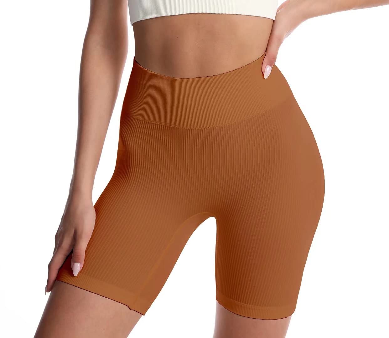 Hybrid & Company Women's High Waisted Yoga Pants - Active Workout Running Biker Shorts & Full Length Leggings for Gym, Fitness & Everyday Wear