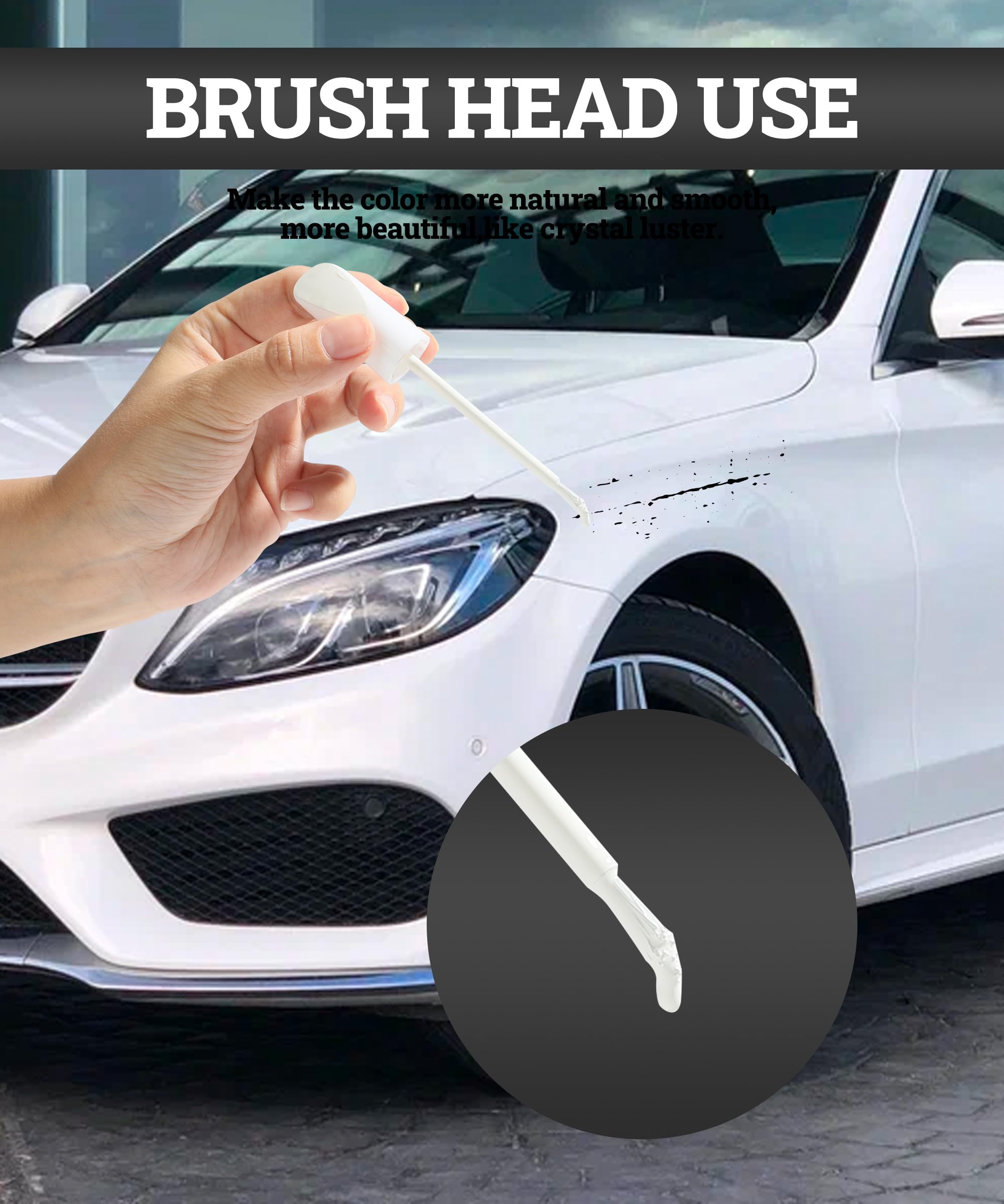 Zlirfy Car Touch Up Paint Pen - Quick & Easy Automotive Scratch Repair Pen for Cars (White) | Perfect for Small Chips, Scratches & Paint Damage | Ideal for DIY Car Maintenance & Touch Ups