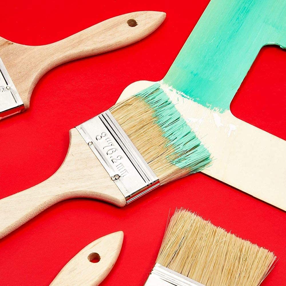 Utoolmart 175mm Paint Brush - Natural Pig Hair Bristles with Treated Wood Handle for Walls, Trim, Furniture & Home Painting - Professional Quality Artist & DIY Painting Tool (1 Piece) - Perfect for Interior Walls, Woodwork, Cabinets & Craft Projects