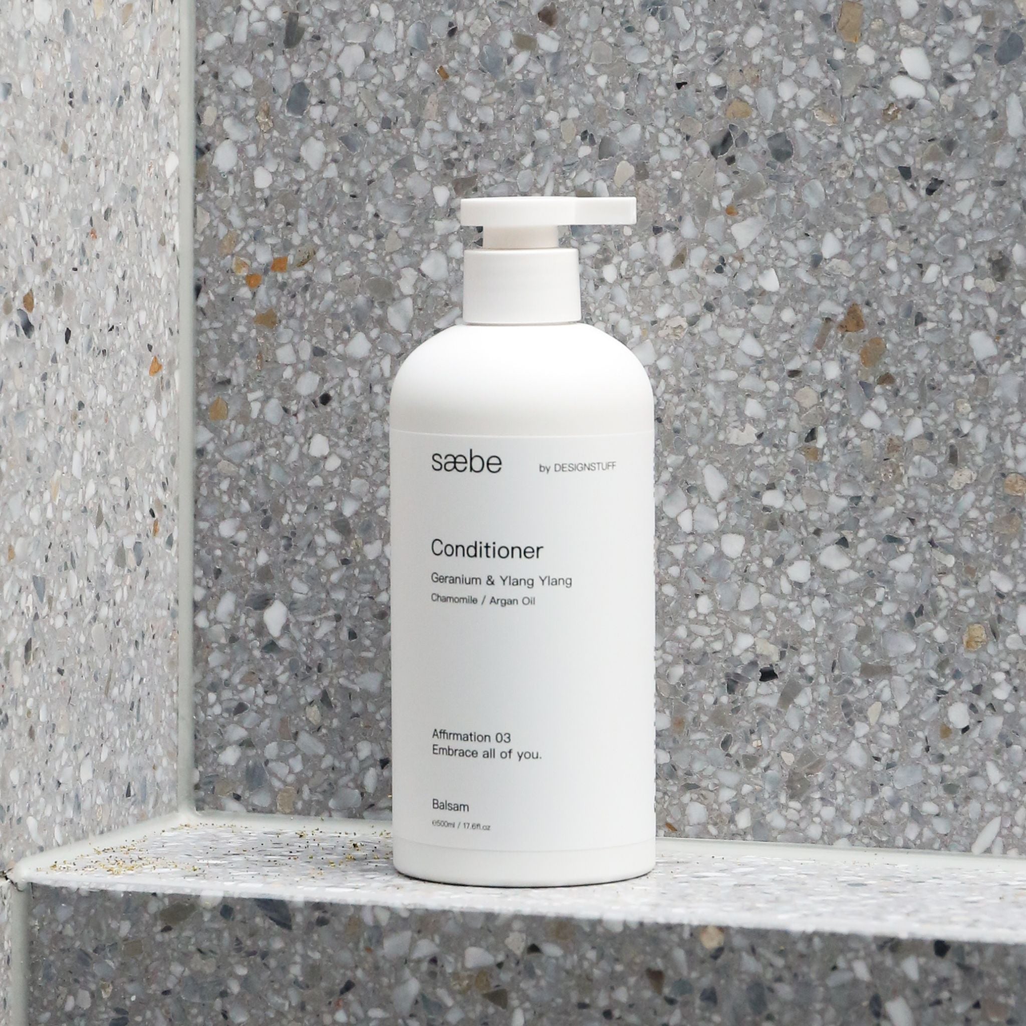 DESIGNSTUFF SaeBe Hair Conditioner with Chamomile & Argan Oil - 500ml Deep Moisturizing Treatment for Dry, Damaged Hair - Perfect for Daily Use & Salon-Quality Results at Home