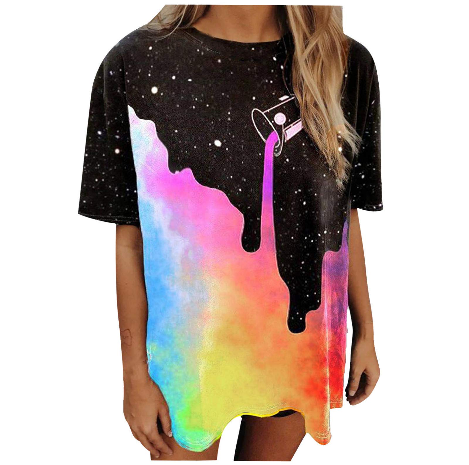 Vintage Printed Casual Tops for Women - Short Sleeve Blouse with Unique Pattern | Perfect for Summer Outfits, Beach Wear & Daily Fashion