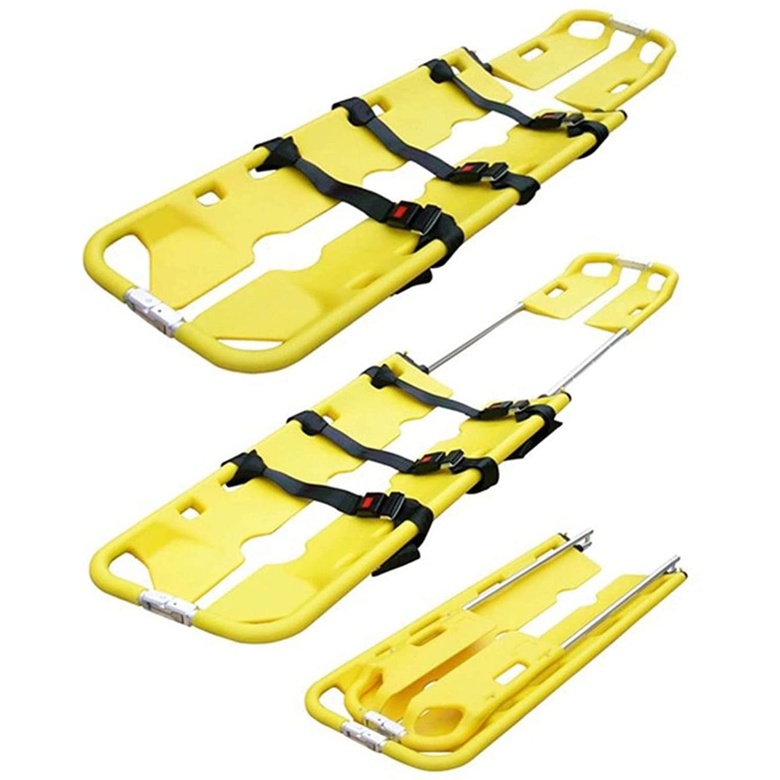 Portable Folding Scoop Stretcher - Lightweight Emergency Medical Stretcher for Fire Rescue, Patient Transfer | Hospital, Home & Outdoor Use | First Aid, EMS & Disaster Relief Equipment
