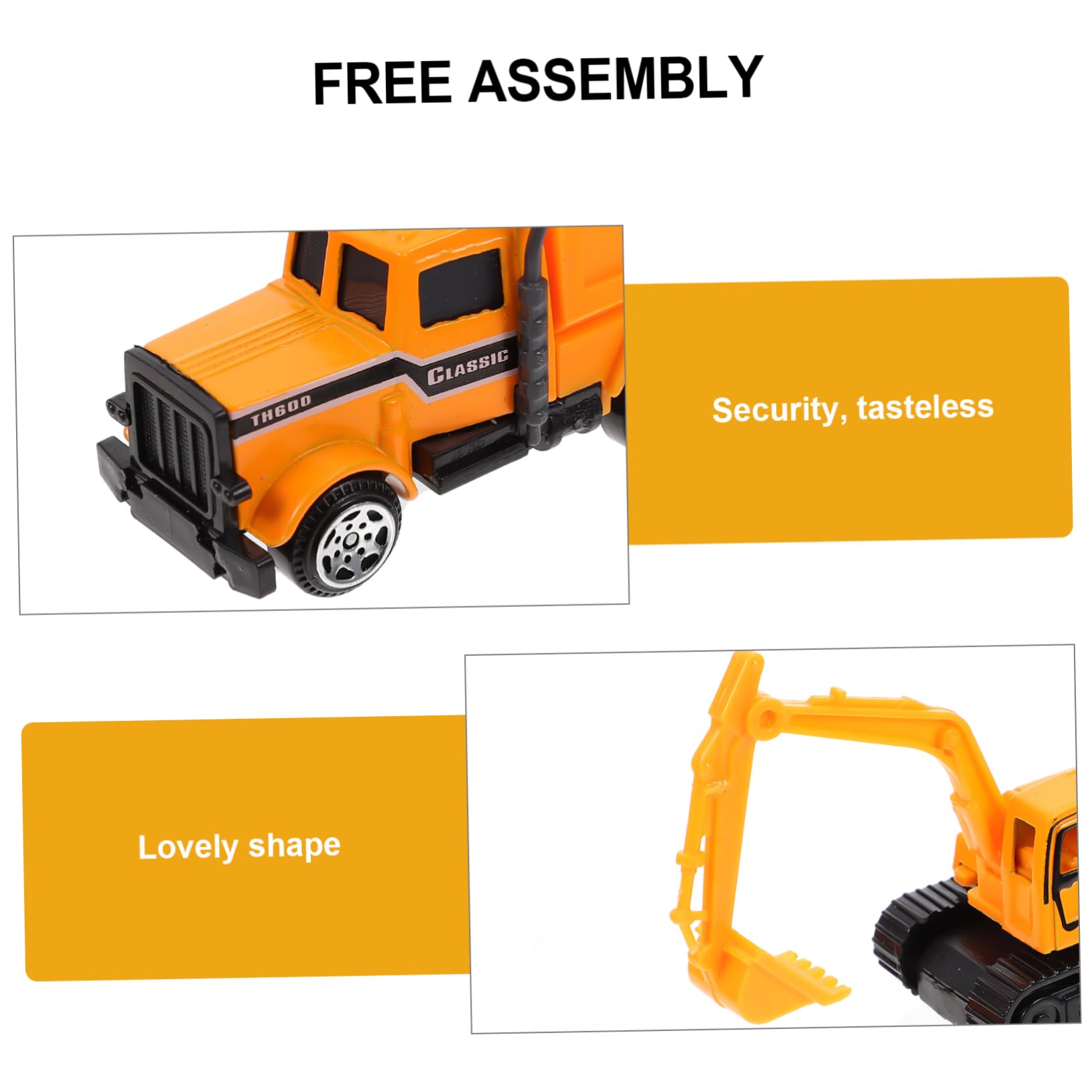 iFundom 8-Piece Construction Vehicle Toy Set - Engineering Trucks, Excavator & Toy Cars for Kids | STEM Learning, Pretend Play & Outdoor Sandbox Fun