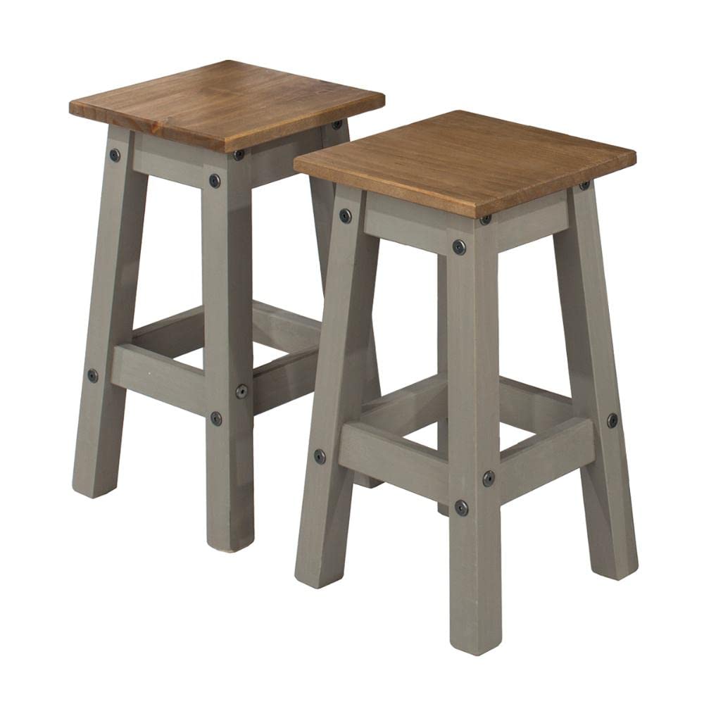Premium Wood Bar Stools Set of 2 - 20