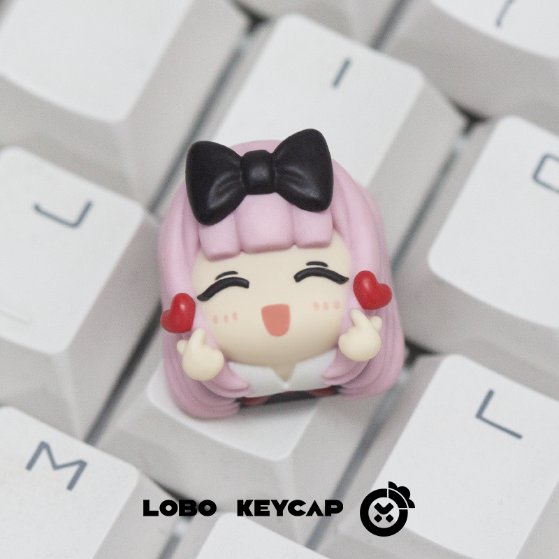 Kaguya-sama: Love Is War Anime Themed Resin Keycaps - Customizable Multi-Color Mechanical Keyboard Accessories for Gamers & Anime Fans