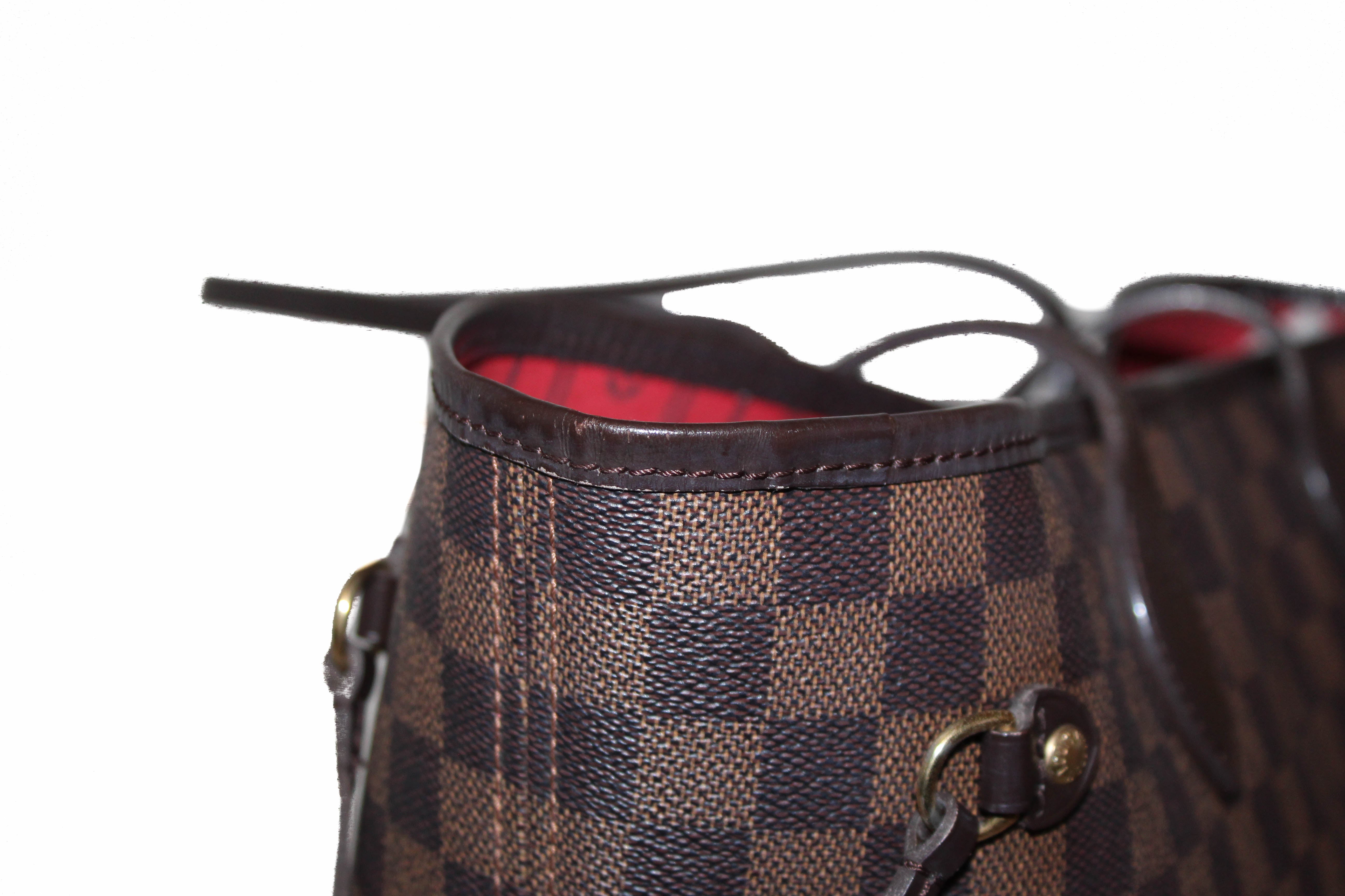 Authentic Louis Vuitton Damier Ebene Canvas Neverfull MM Tote Bag - Luxury Designer Handbag for Women, Perfect for Work, Travel & Everyday Use