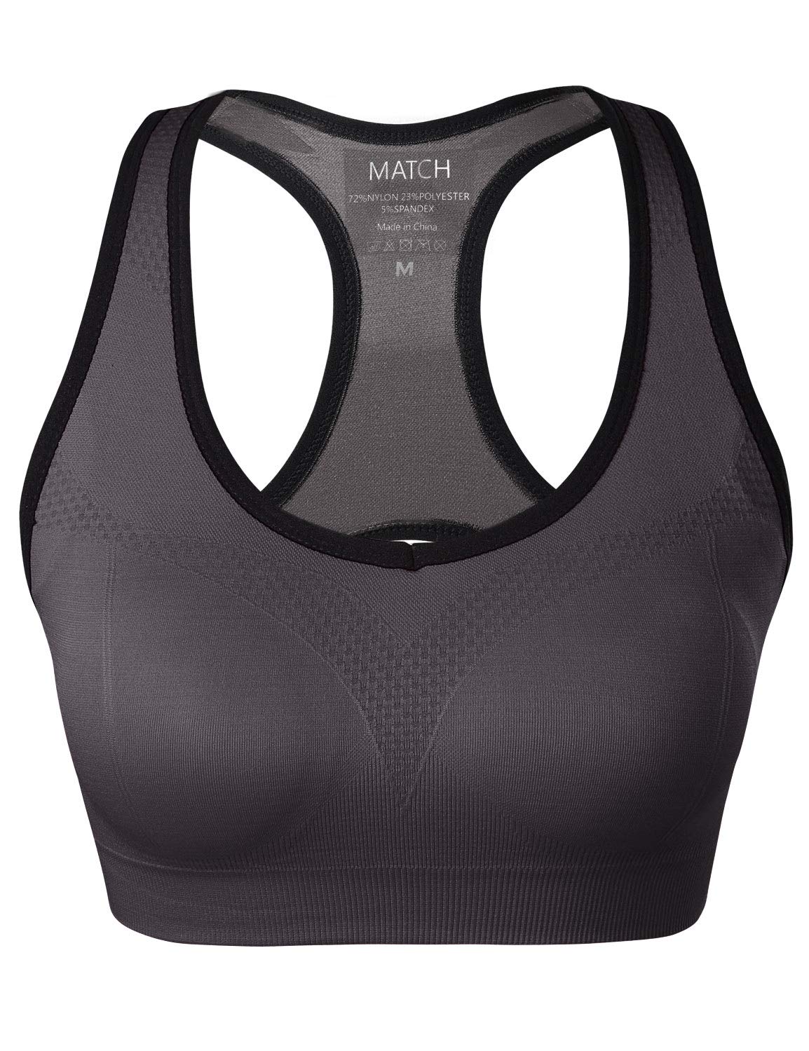 High Support Racerback Sports Bras for Women - Seamless Padded Workout Tops for Yoga, Gym, Running & Fitness | Breathable Strappy Design for Active Lifestyles
