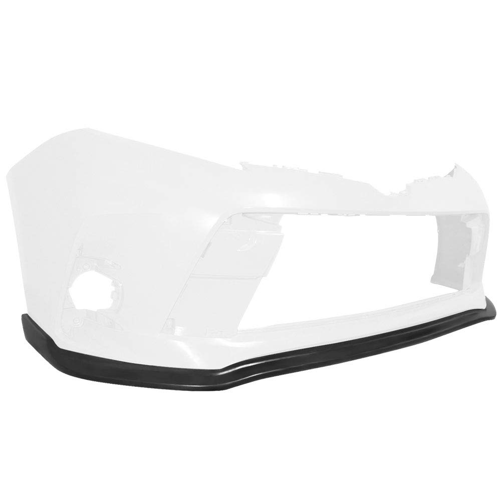 IKON MOTORSPORTS Front Bumper Lip for 2018-2020 Toyota Sienna | CK Style Polyurethane PU Unpainted Black Front Lip Spoiler | Enhances Aerodynamics & Style | Perfect for Car Enthusiasts & Custom Builds