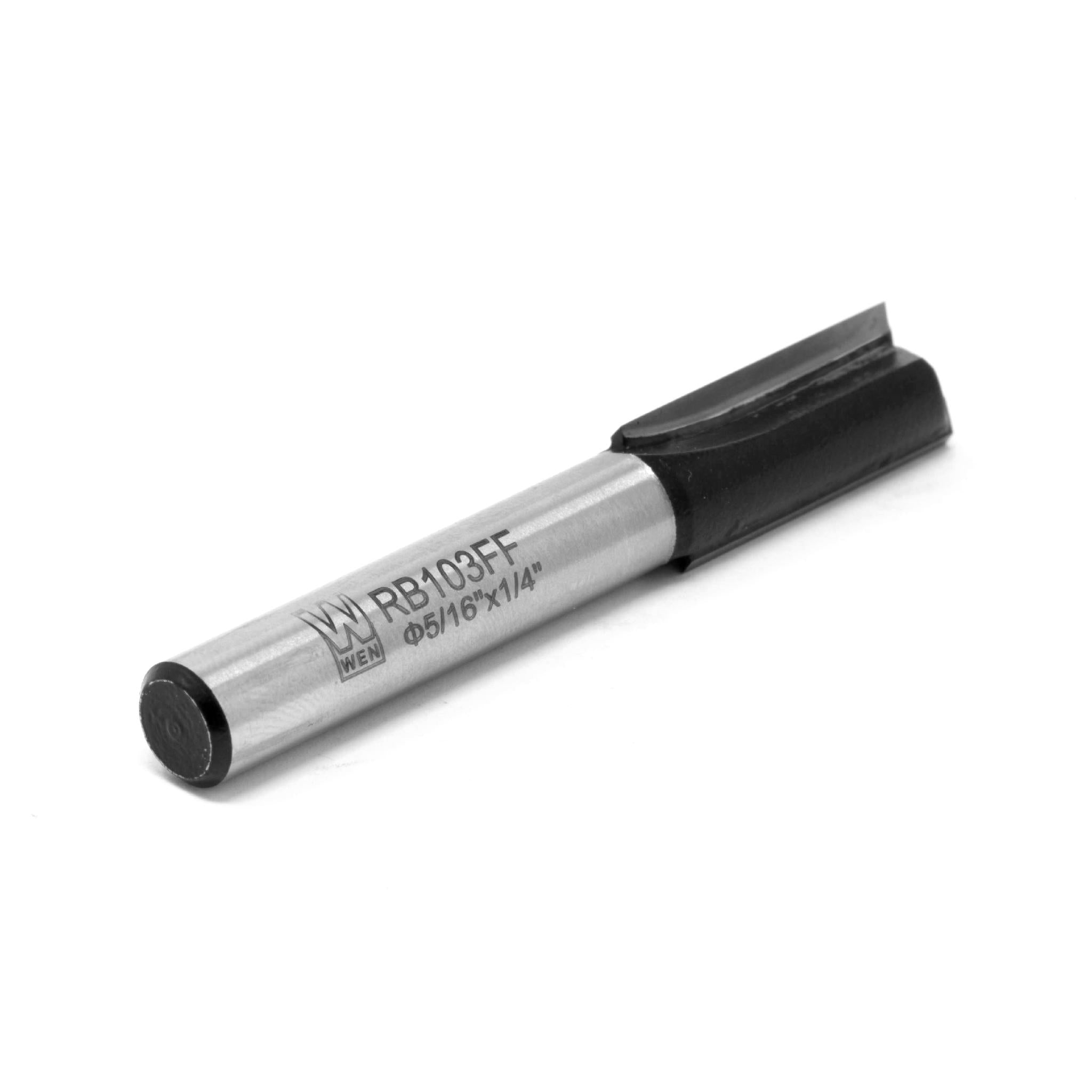 WEN RB103FF 5/16-Inch Straight 2 Flute Carbide Tipped Router Bit with 1/4-Inch Shank - Perfect for Woodworking, DIY Projects, and Precision Edge Trimming