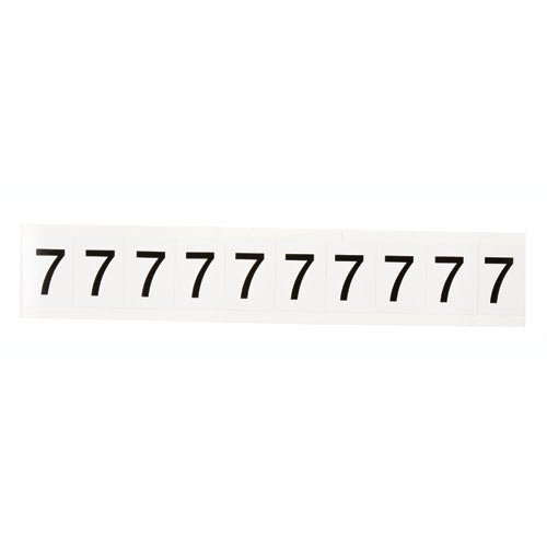 Brady 9713-7 97045 97 Series Indoor/Outdoor Number and Letter Cards - Pack of 50 for Home, Office, Warehouse & Industrial Labeling