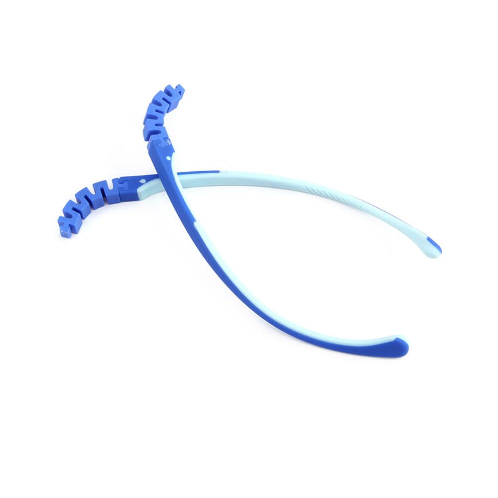QYAJS 1 Pair Blue Silicone Replacement Eyeglass Arms for Kids - Durable Glasses Temple Frame Legs - Perfect for Children's Broken or Loose Glasses Repair, School, Sports, and Daily Wear