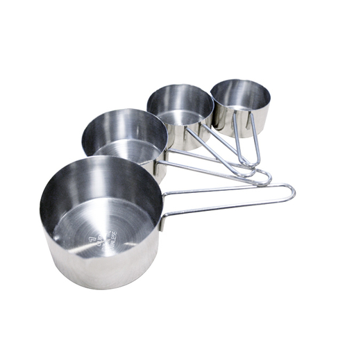 Premium Nella 4-Piece Stainless Steel Measuring Cup Set - Accurate Kitchen Measuring Tools for Baking, Cooking & Meal Prep