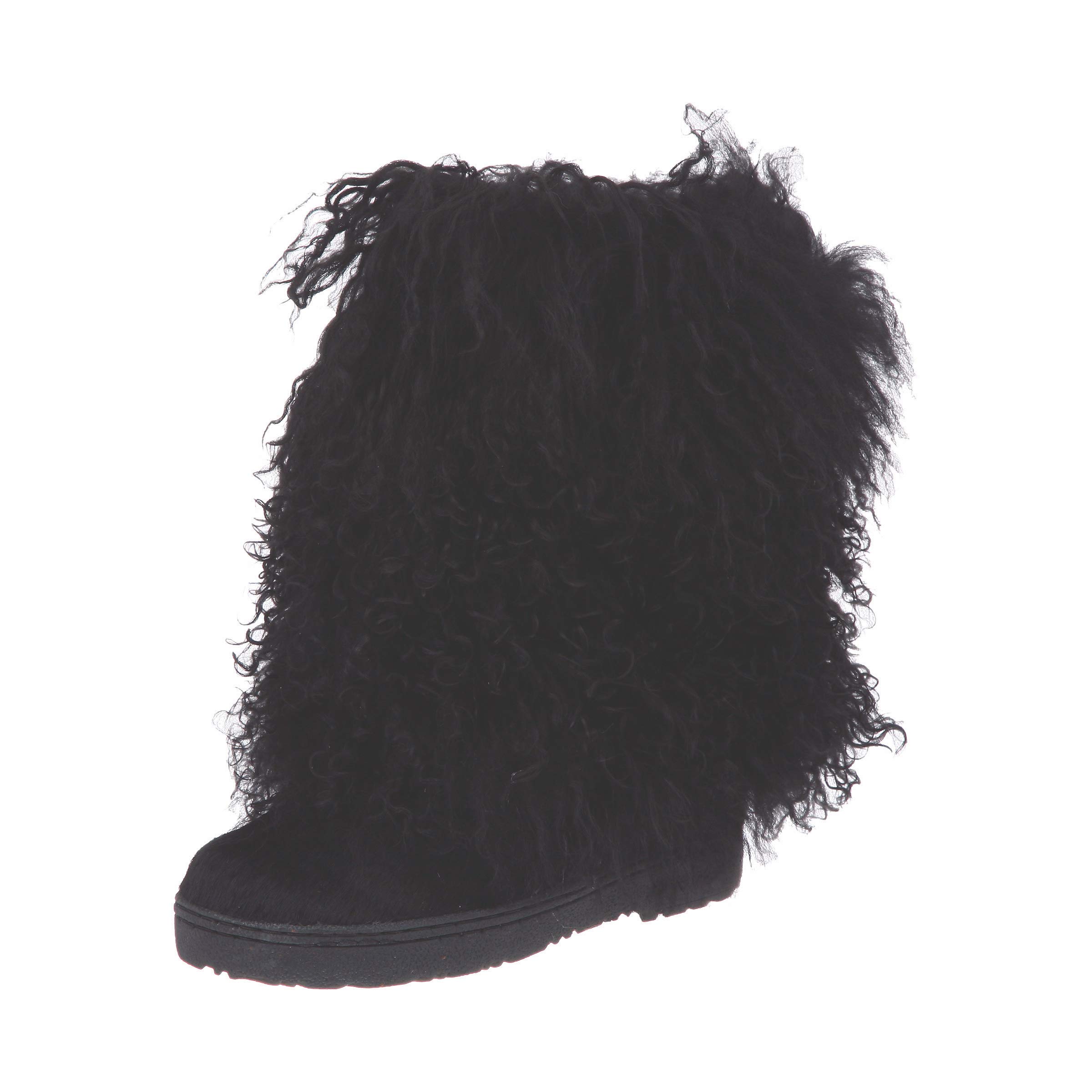 BEARPAW Women's Boetis Winter Boots - Slip On, Natural Fur Lined, Multiple Colors - Cozy & Comfortable for Cold Weather, Snow, and Casual Outings