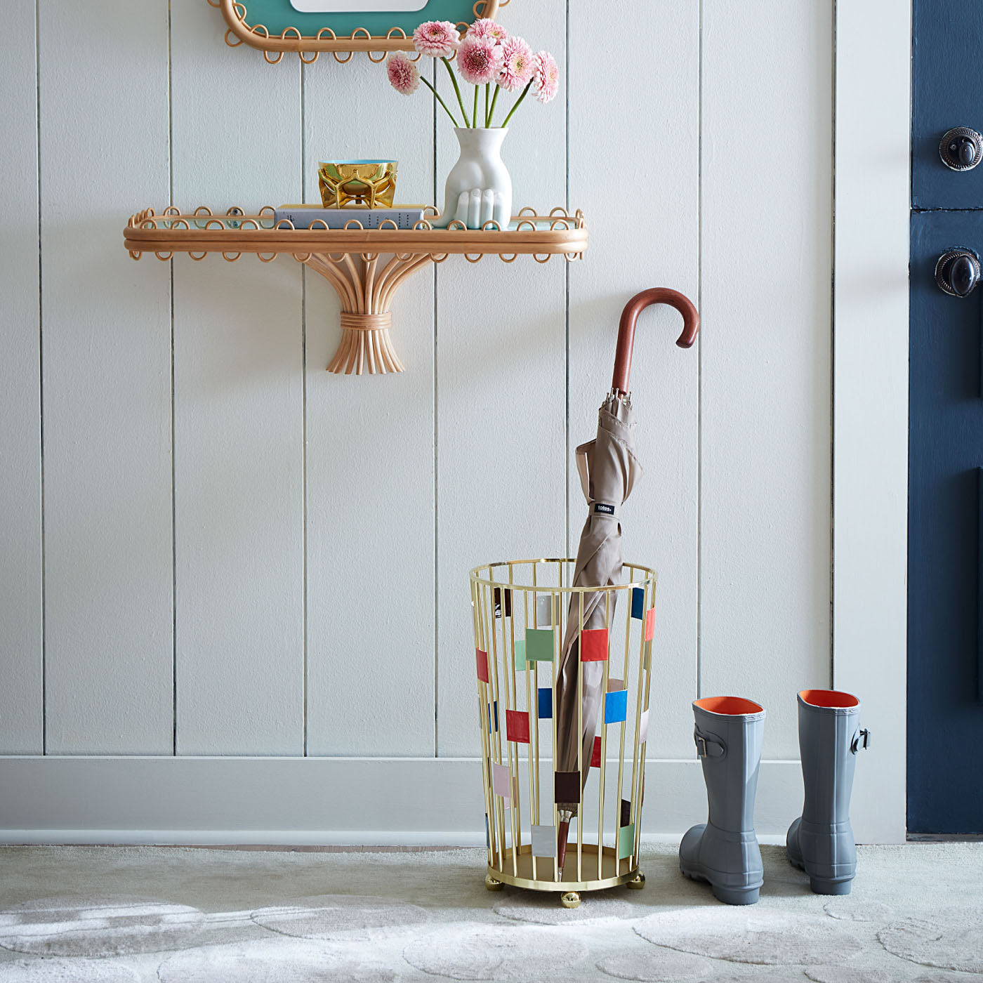Stylish Miami Umbrella Stand - Durable Indoor/Outdoor Rain Umbrella Holder - Perfect for Entryway, Patio, Poolside & Beach Decor