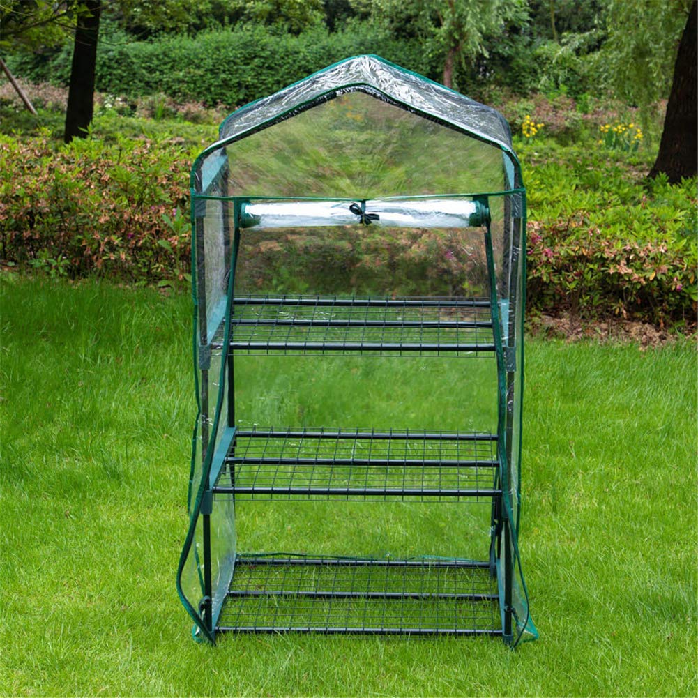 Firlar 3-Tier Greenhouse Replacement Cover - Transparent Waterproof PVC Plant Tent with Zipper | Portable Cold & Frost Protection for Outdoor Gardens, Balconies, and Backyards | Windproof & Rainproof Greenhouse Cover for Vegetables, Flowers, and Seedlings