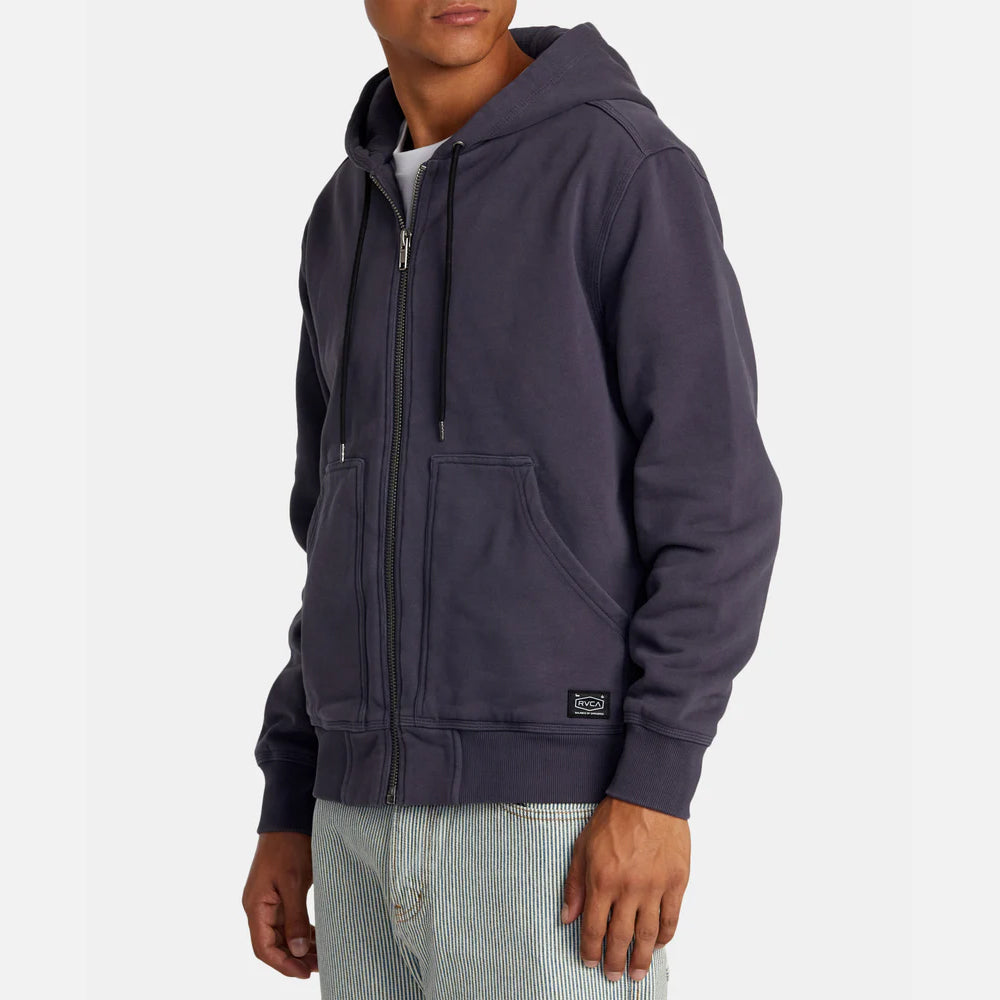 Rvca Chainmail Zip Up Hooded Sweatshirt for Men & Women | Stylish Streetwear Pullover with Front Pocket | Perfect for Casual Outfits, Gym & Outdoor Activities