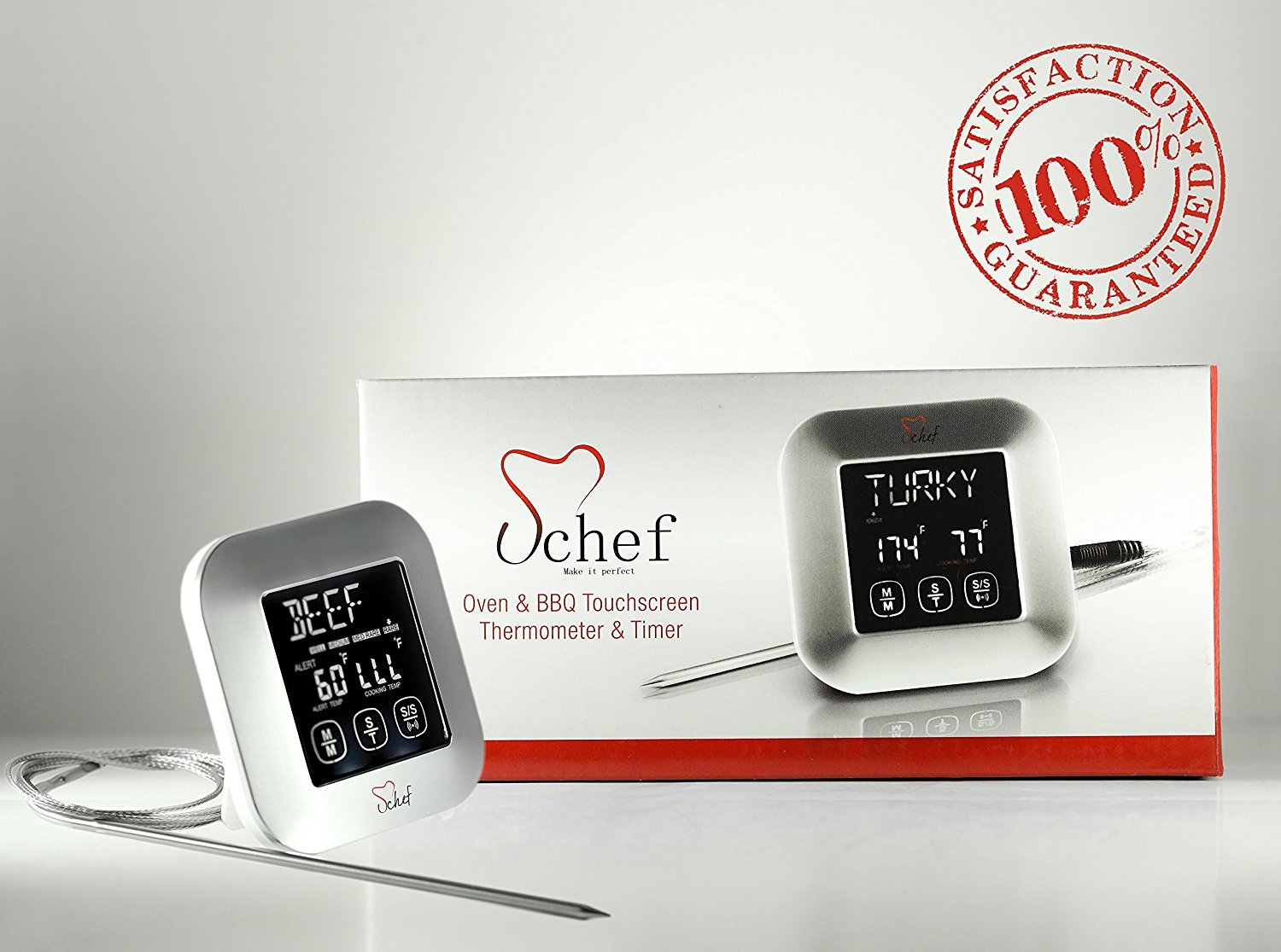 **Digital Meat Thermometer with Timer - Oven, BBQ, Grill & Smoker Safe - Instant Read Fahrenheit Cooking Thermometer for Perfect Steak, Turkey, Chicken & More (Ideal for Home Chefs & Outdoor Cooking)**