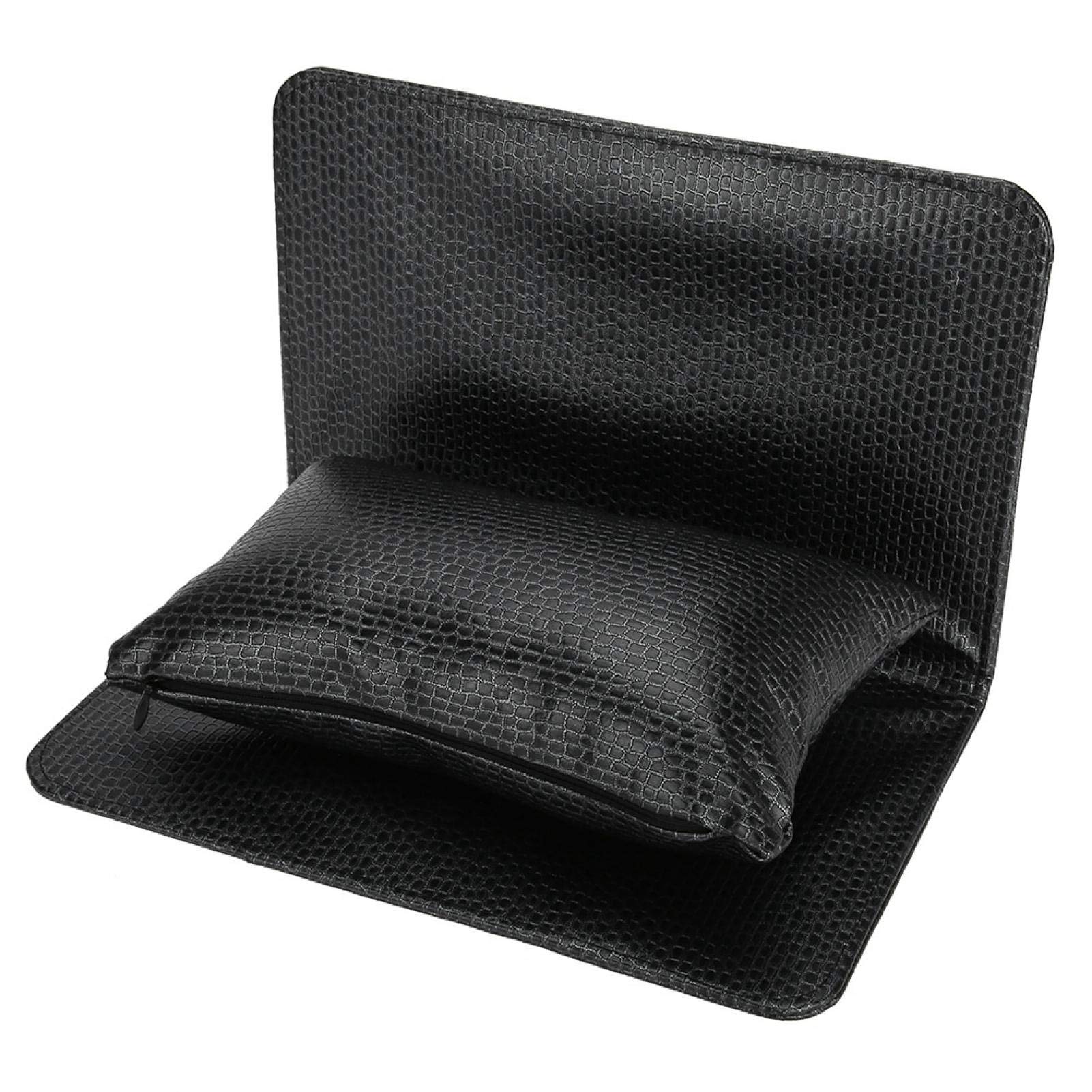 DOINGKING Soft Nail Cushion - Black Small Size Hand Cushion for Manicure & Nail Treatment | Comfortable Hand Support for Nail Salon, Spa & Home Use