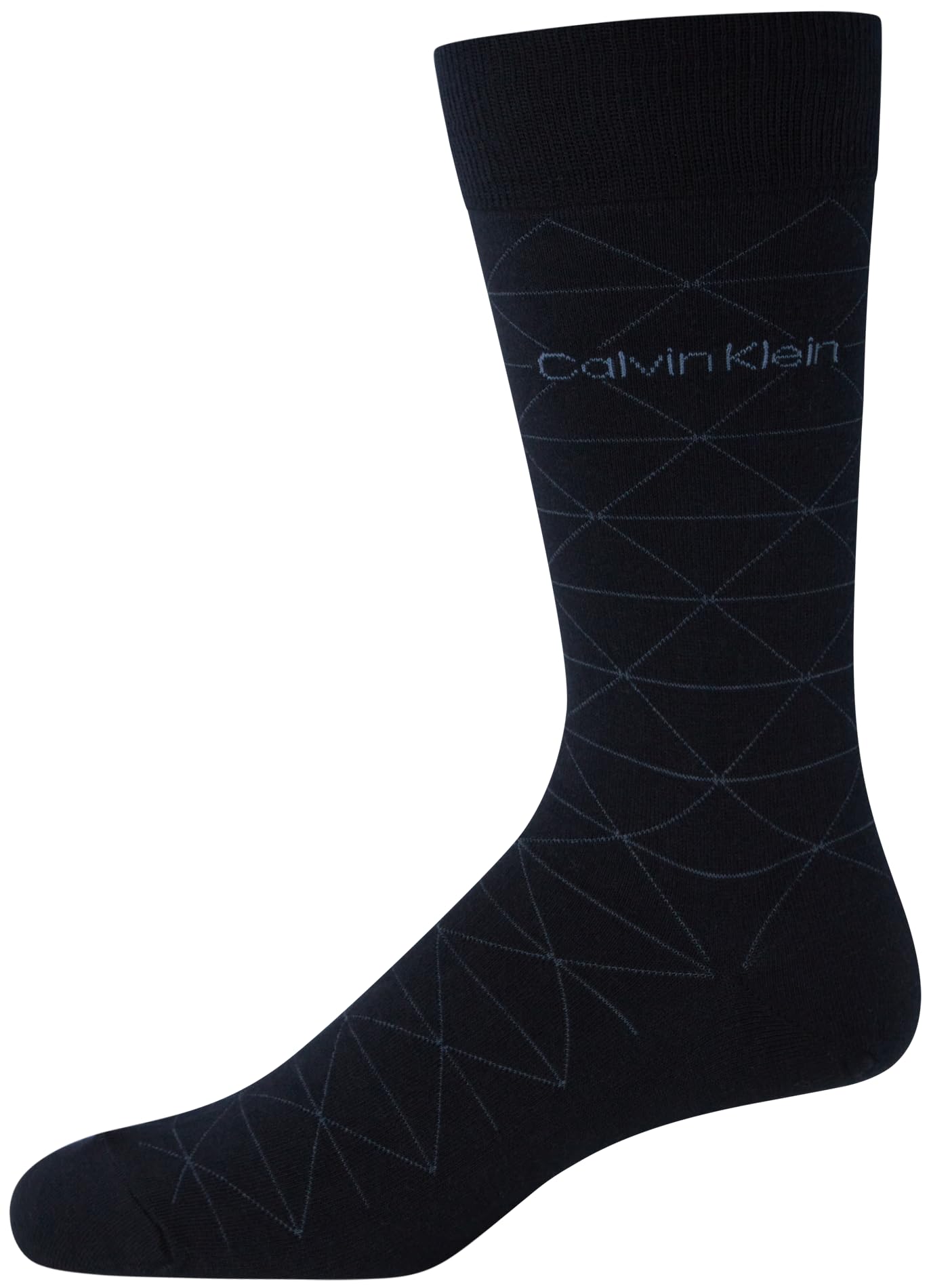 Calvin Klein Men's Dress Socks 6-Pack - Soft Cotton Blend Crew Socks for Business & Formal Wear - Comfortable Pull-On Closure (Sizes 7-12) | Perfect for Office, Weddings & Professional Occasions