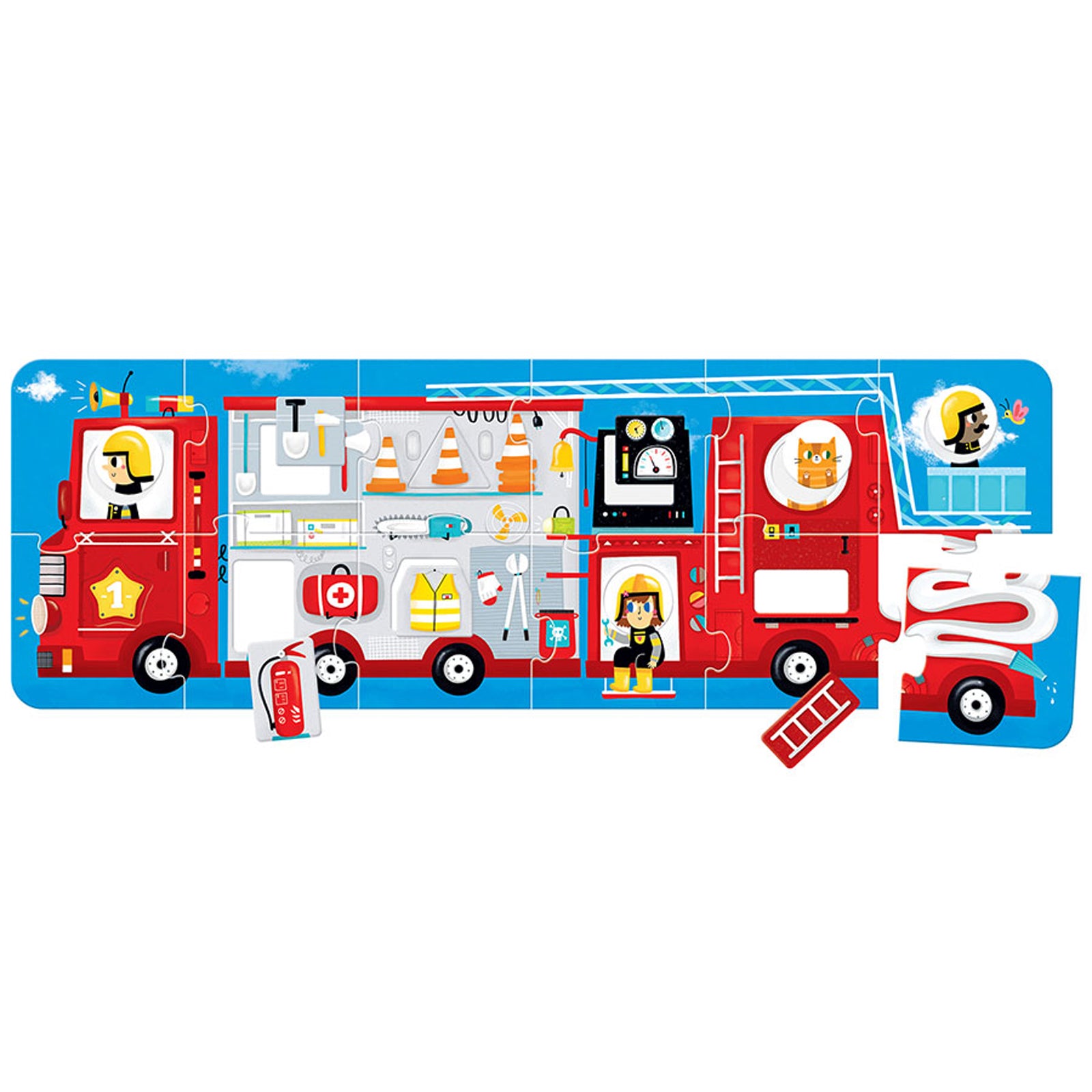 Banana Panda Fire Truck Matching Puzzle - 23 Piece Educational Toy for Kids - Perfect for Preschool Learning & Family Game Night