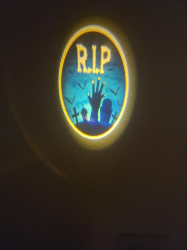 Halloween Projector Lights with Battery - Cemetery Scene for Outdoor Decorations, Haunted House, and Spooky Party Ambiance