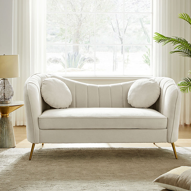 Emilio Contemporary Tufted Back Loveseat - Elegant & Comfortable Small Sofa for Living Room, Bedroom or Office - Perfect for Relaxing & Entertaining Guests