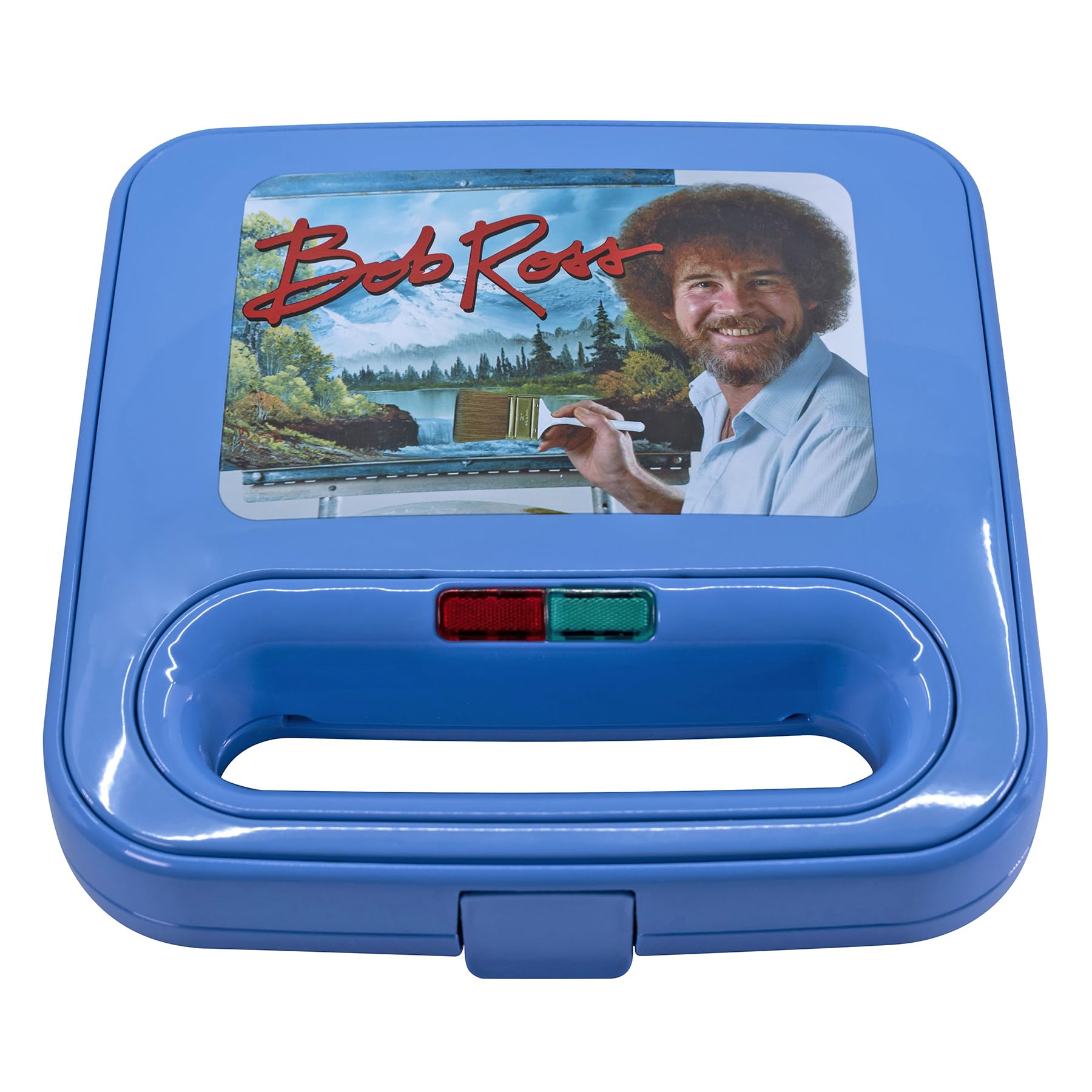 Uncanny Brands Bob Ross Grilled Cheese Maker - Electric Panini Press & Compact Indoor Grill for Happy Little Trees Sandwiches - Perfect for Home, Office & Camping